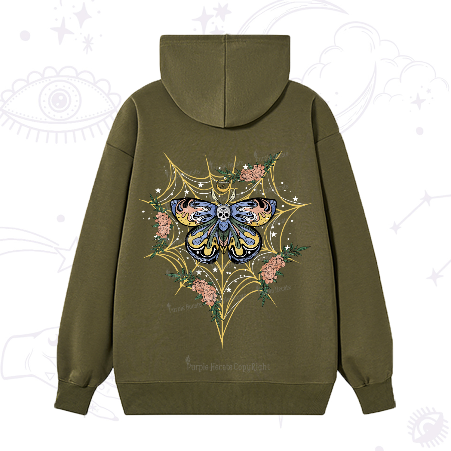 Purplehecate Death Head Moth Hoodie