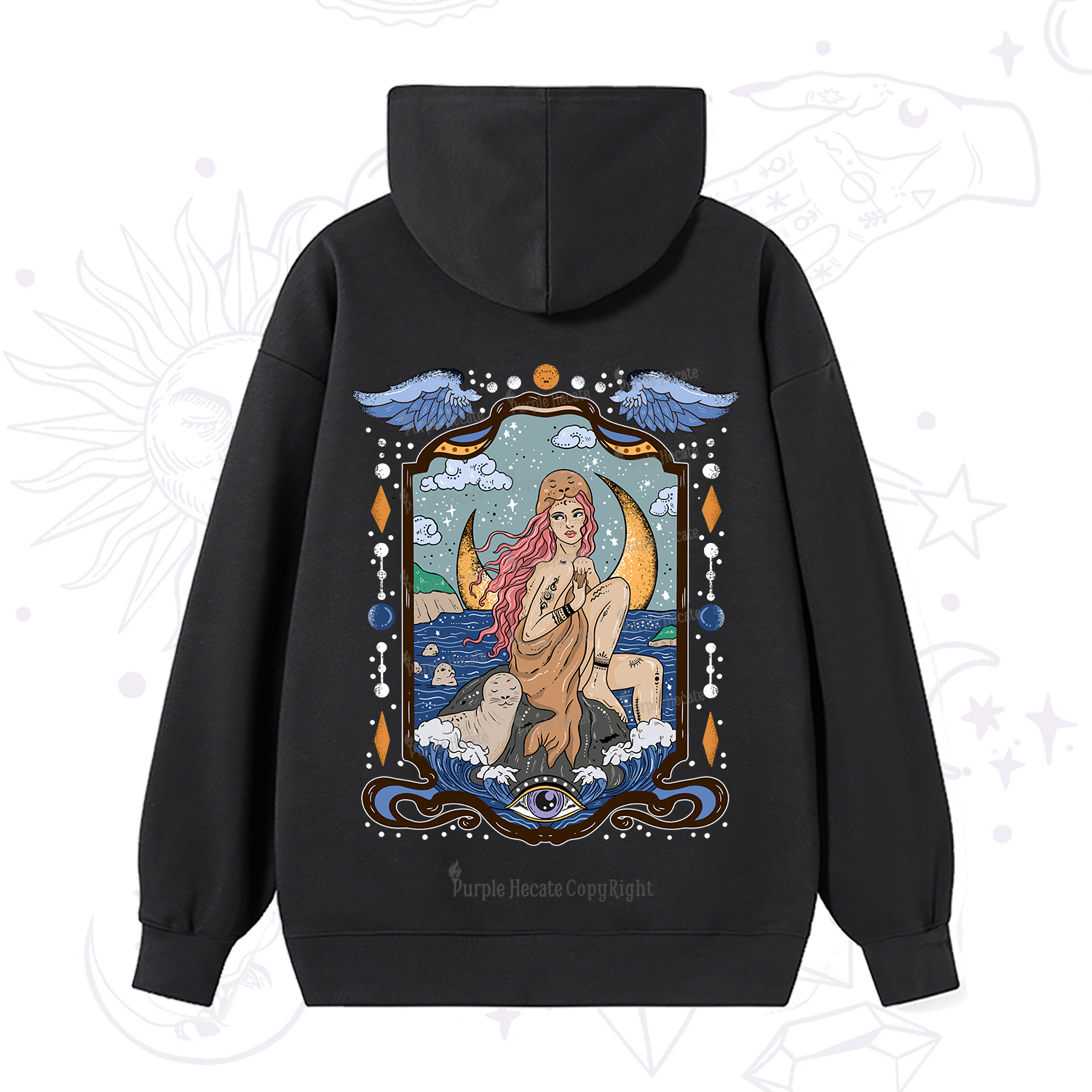 Purplehecate Selkie Woman Hoodie