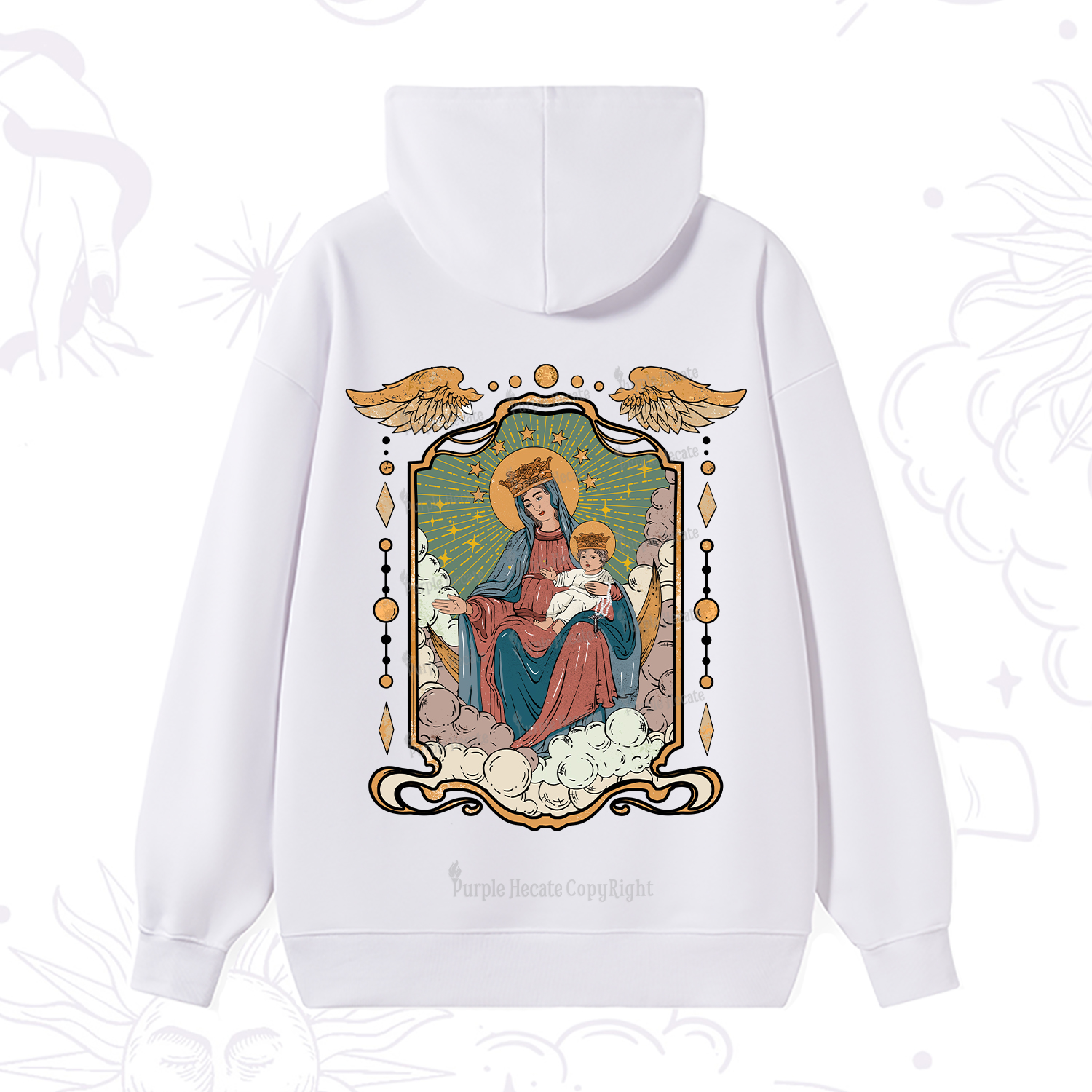 Purplehecate The Lady Of the Rosary Hoodie