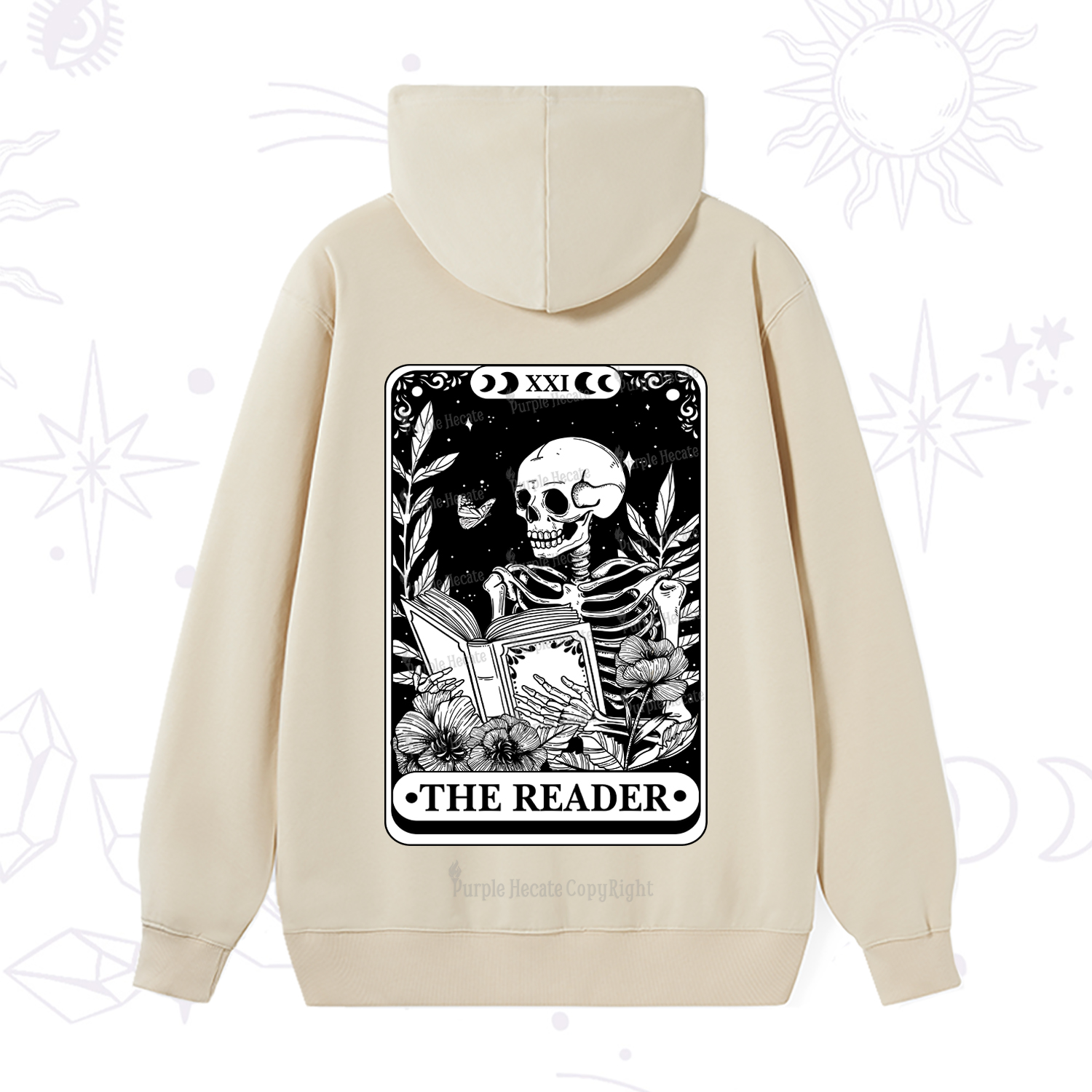 Purplehecate The Reader Tarot Card Hoodie