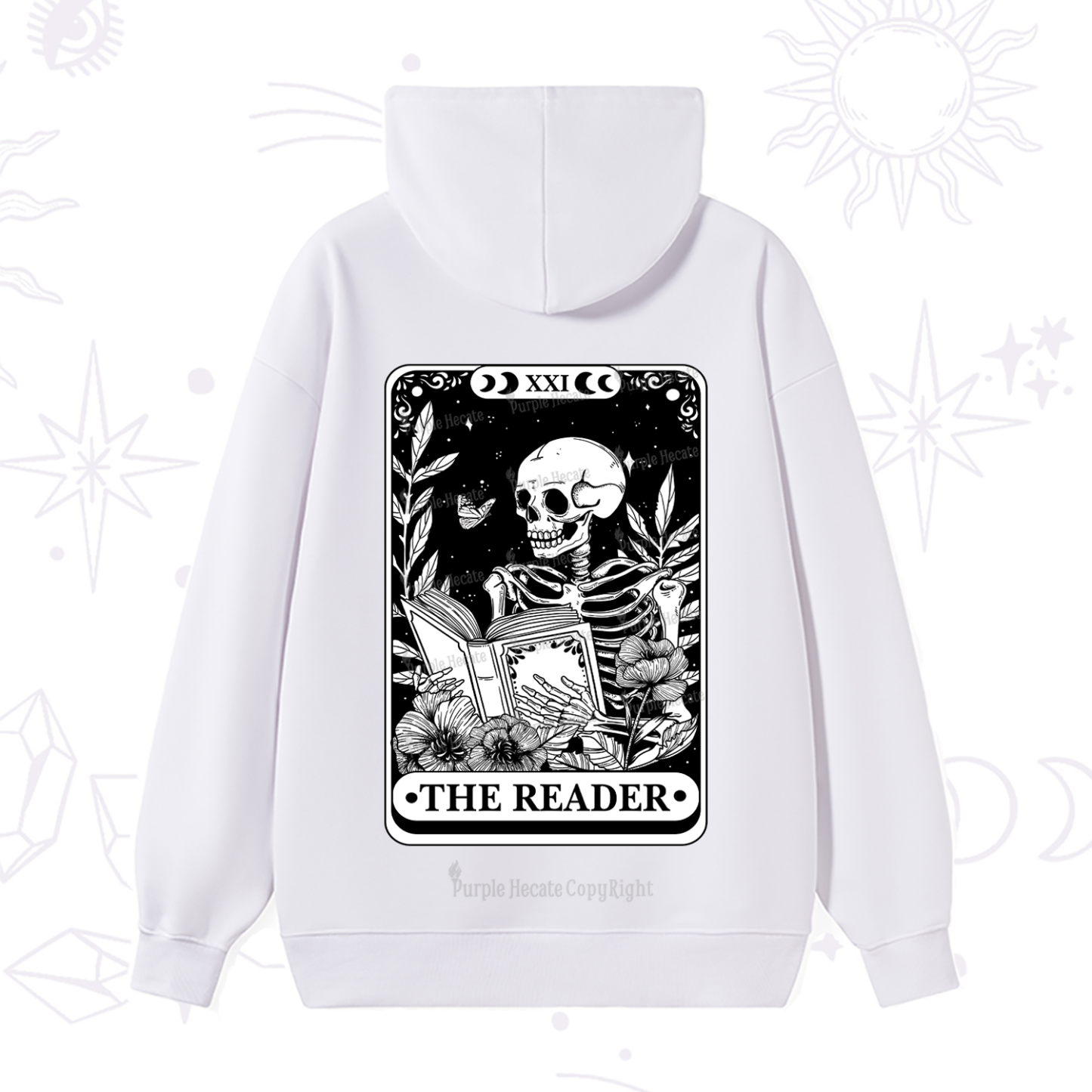 Purplehecate The Reader Tarot Card Hoodie