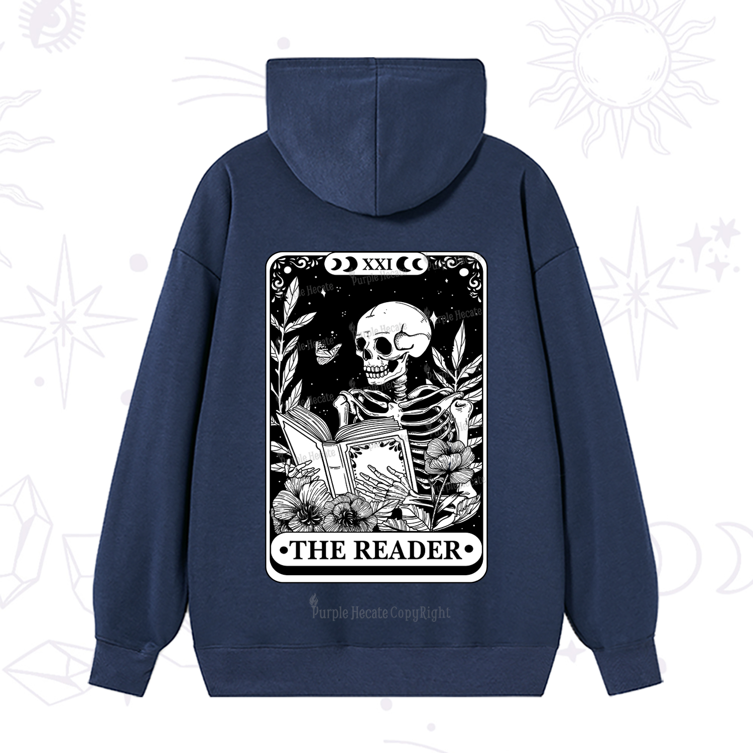 Purplehecate The Reader Tarot Card Hoodie