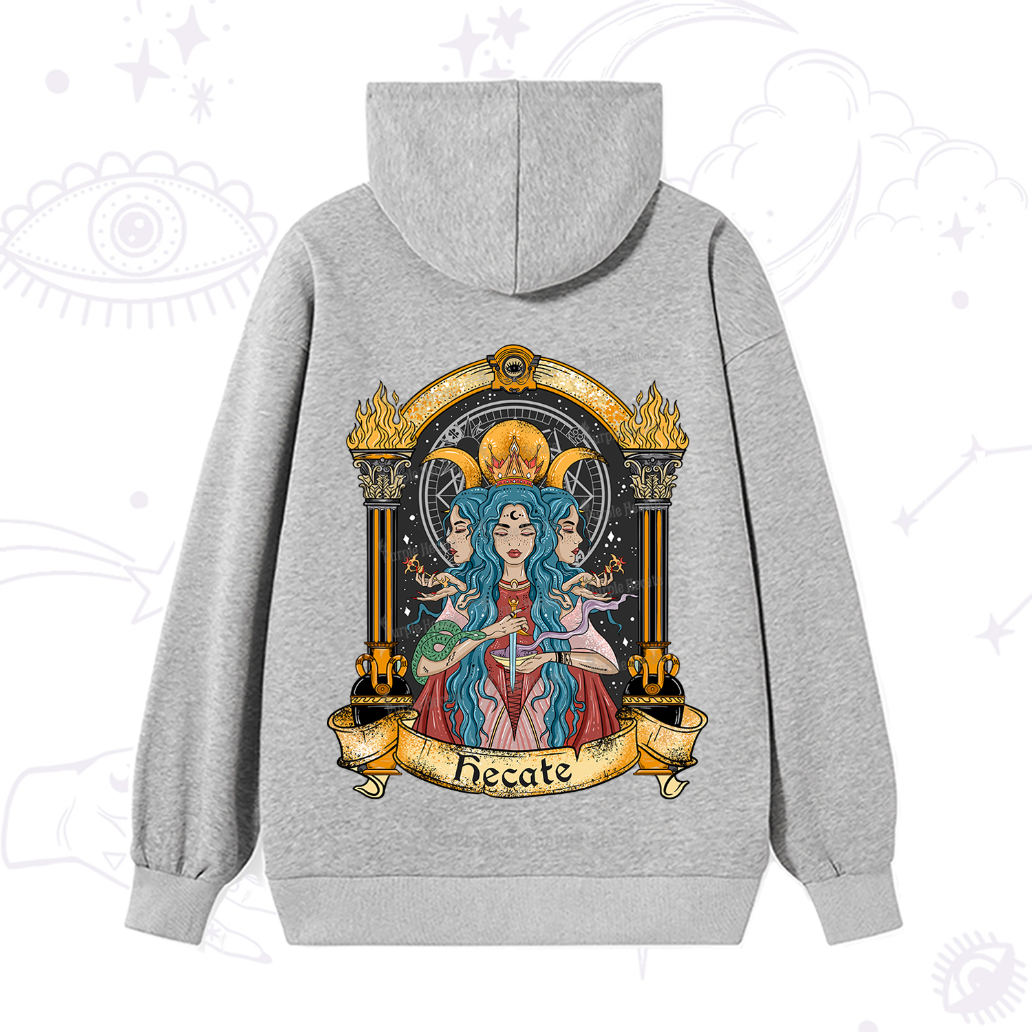 Purplehecate Triple Moon Goddess Hecate Hoodie