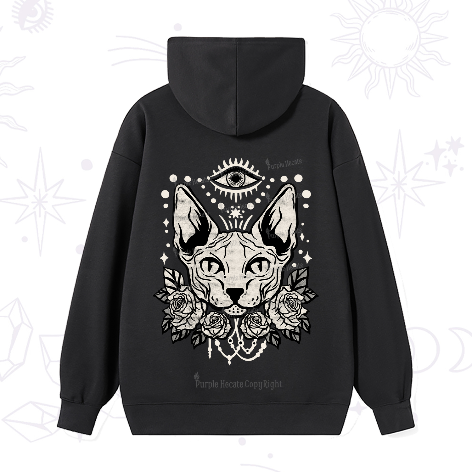 Purplehecate Mystical Cat Hoodie