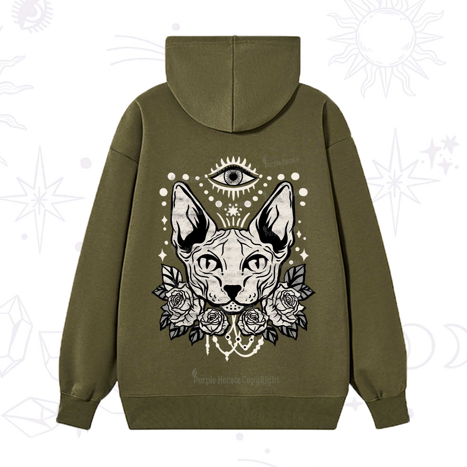 Purplehecate Mystical Cat Hoodie