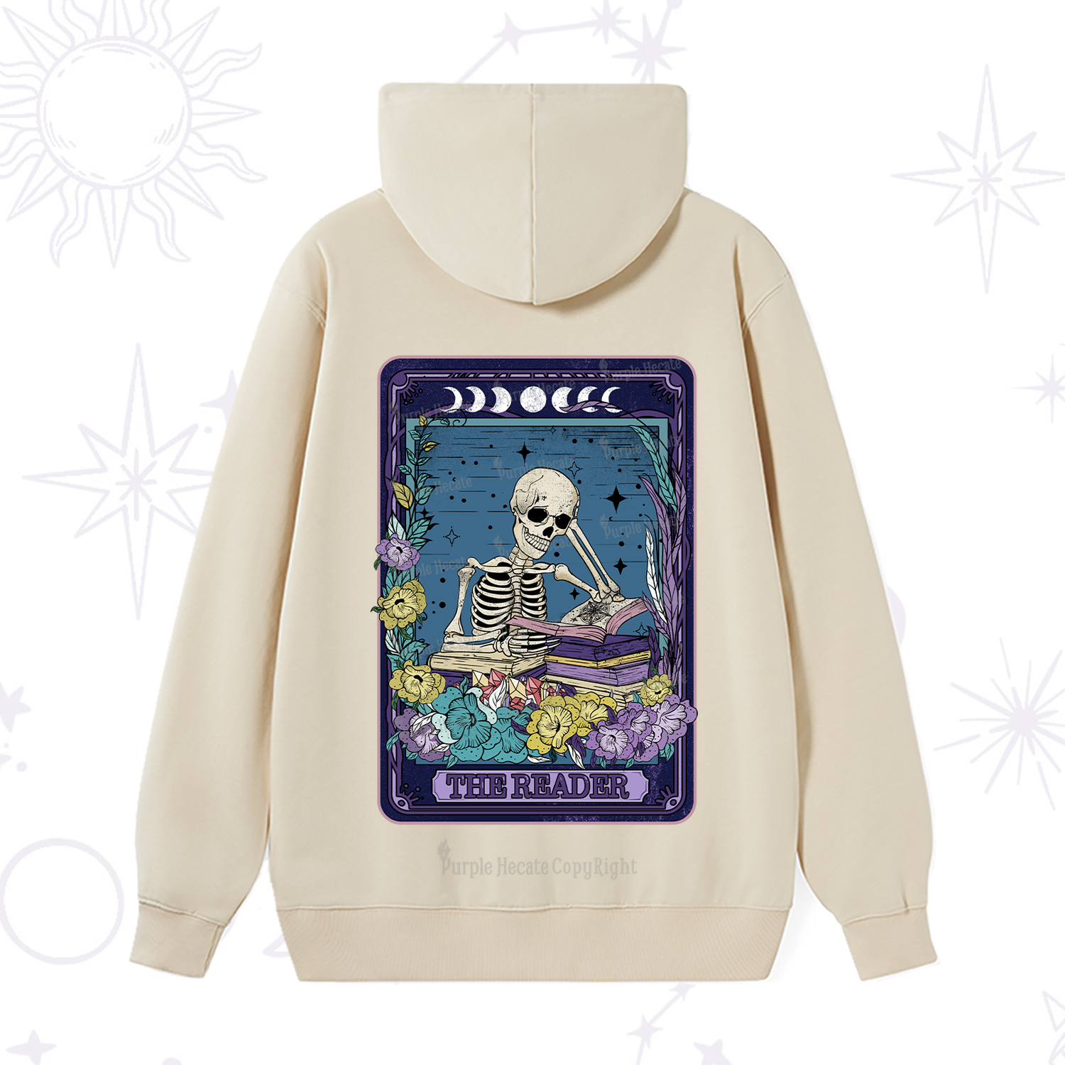Purplehecate The Reader Tarot Card Hoodie