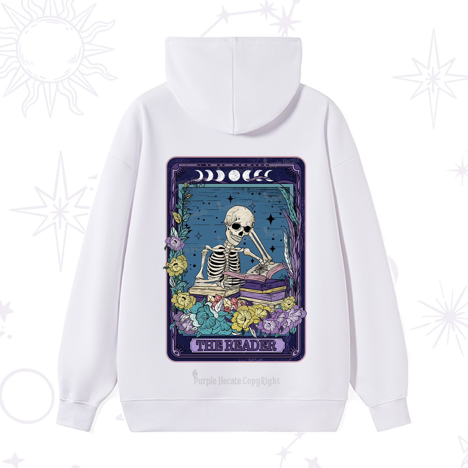 Purplehecate The Reader Tarot Card Hoodie