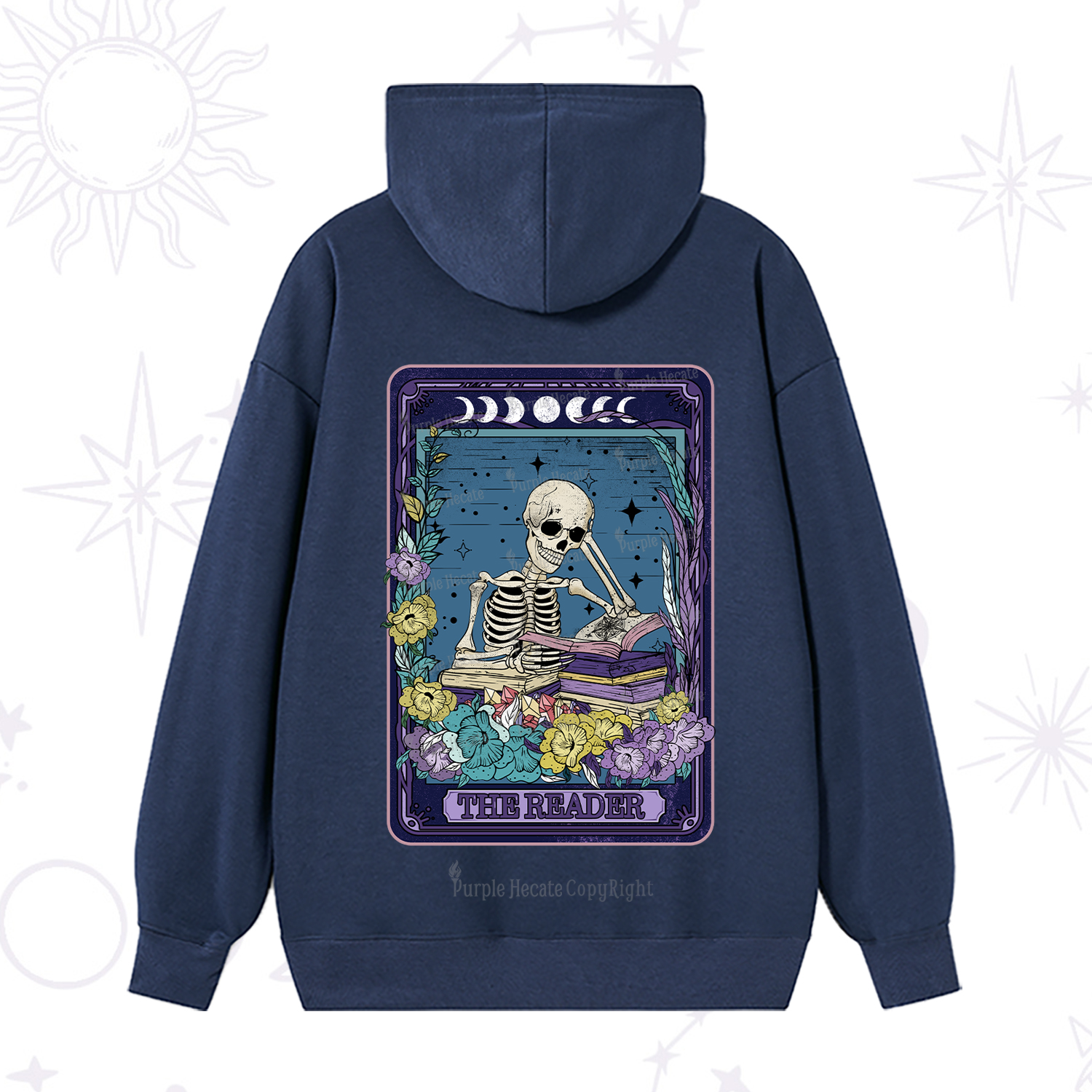 Purplehecate The Reader Tarot Card Hoodie