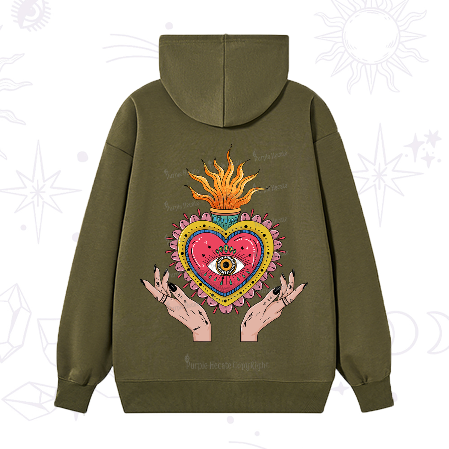 Purplehecate The Fiery Eye Hoodie