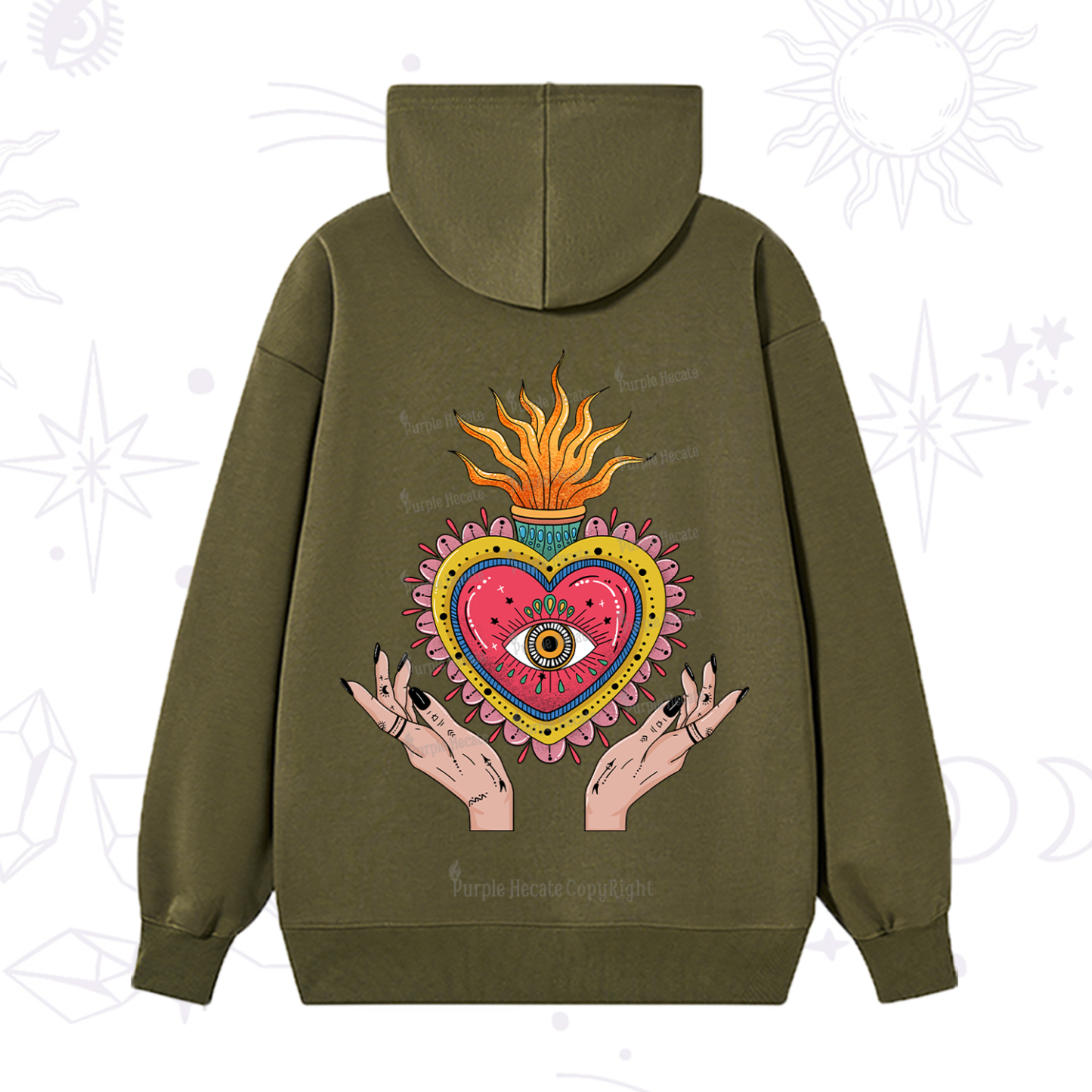 Purplehecate The Fiery Eye Hoodie