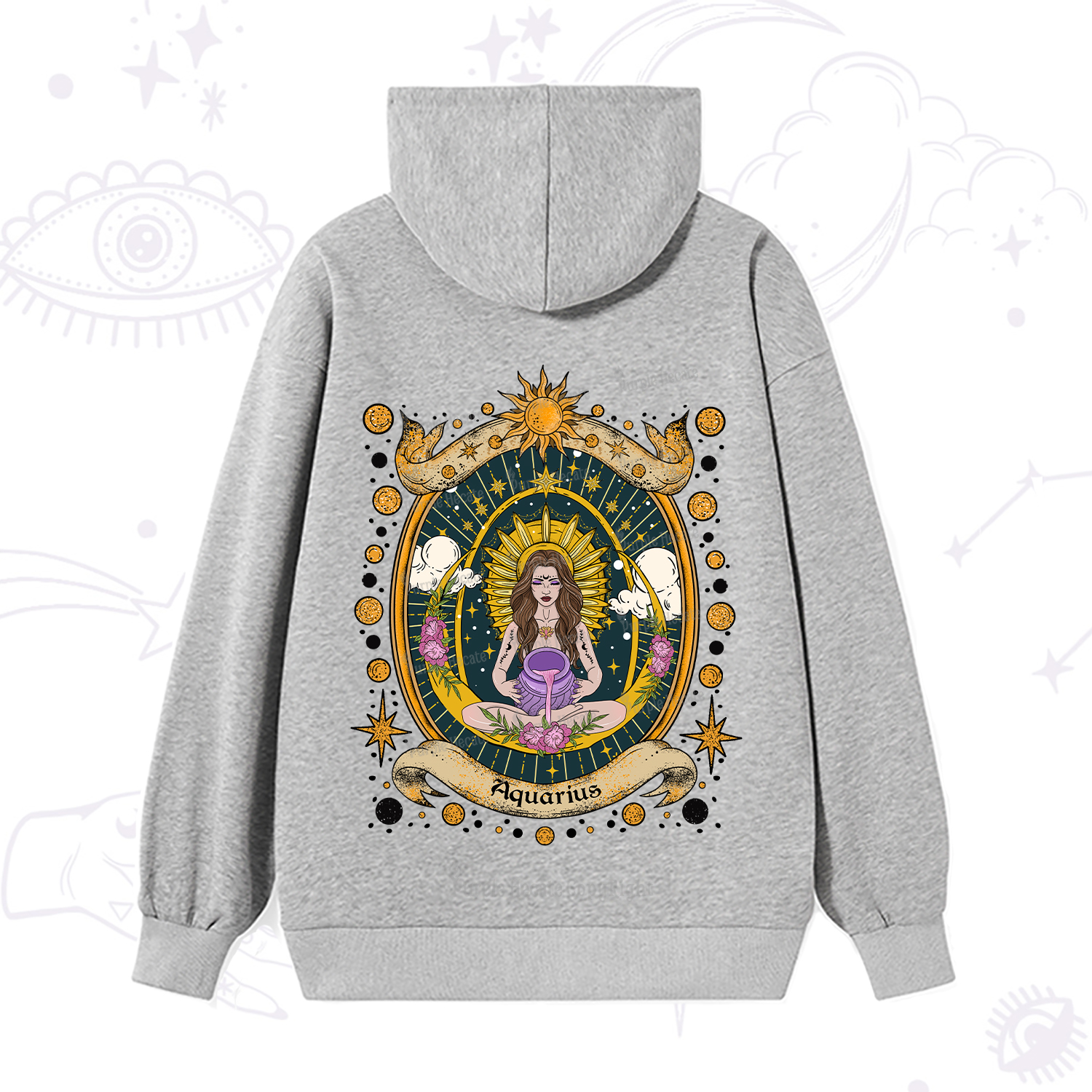 Purplehecate Aquarius Radiance Zodiac Hoodie