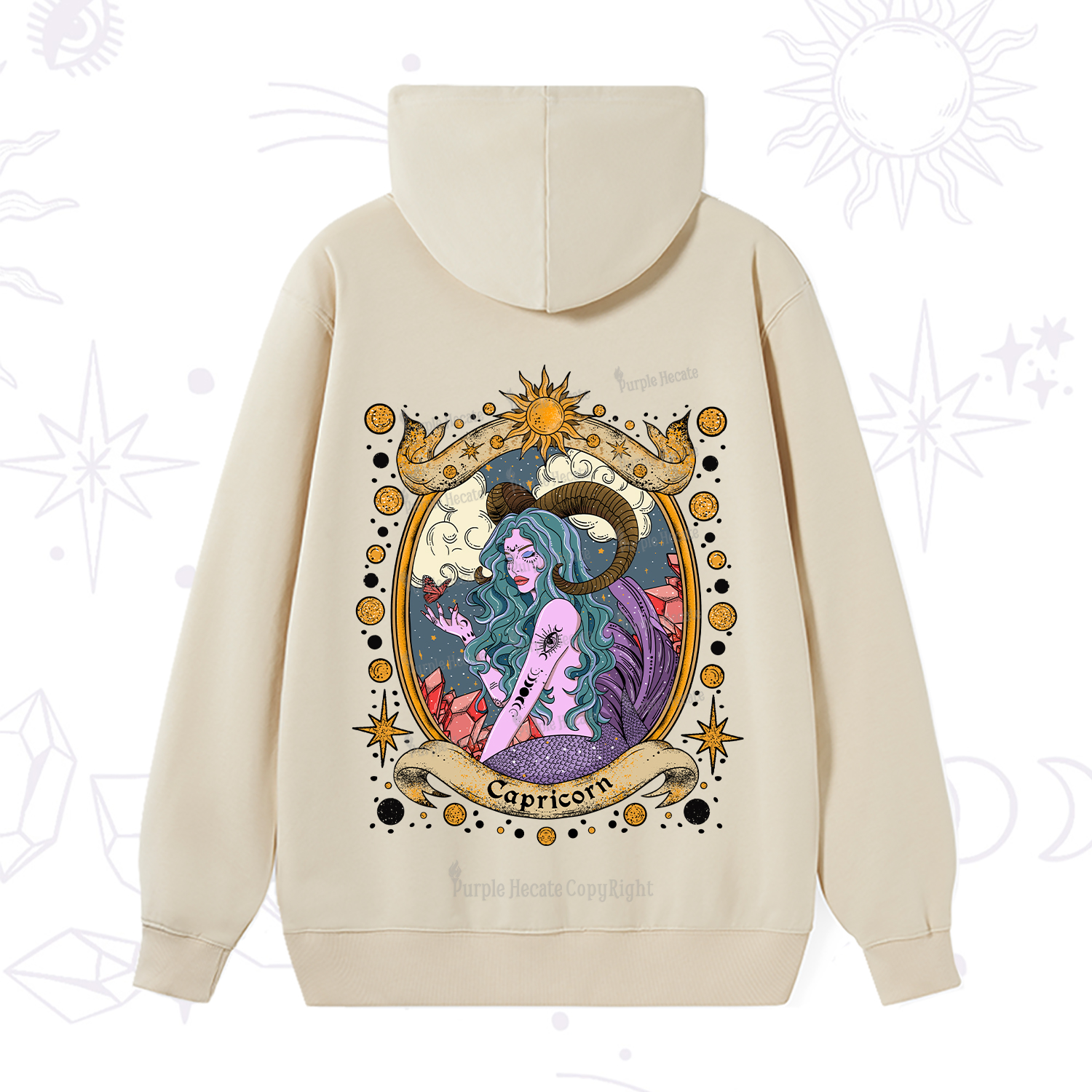 Purplehecate Capricorn Radiance Zodiac Hoodie