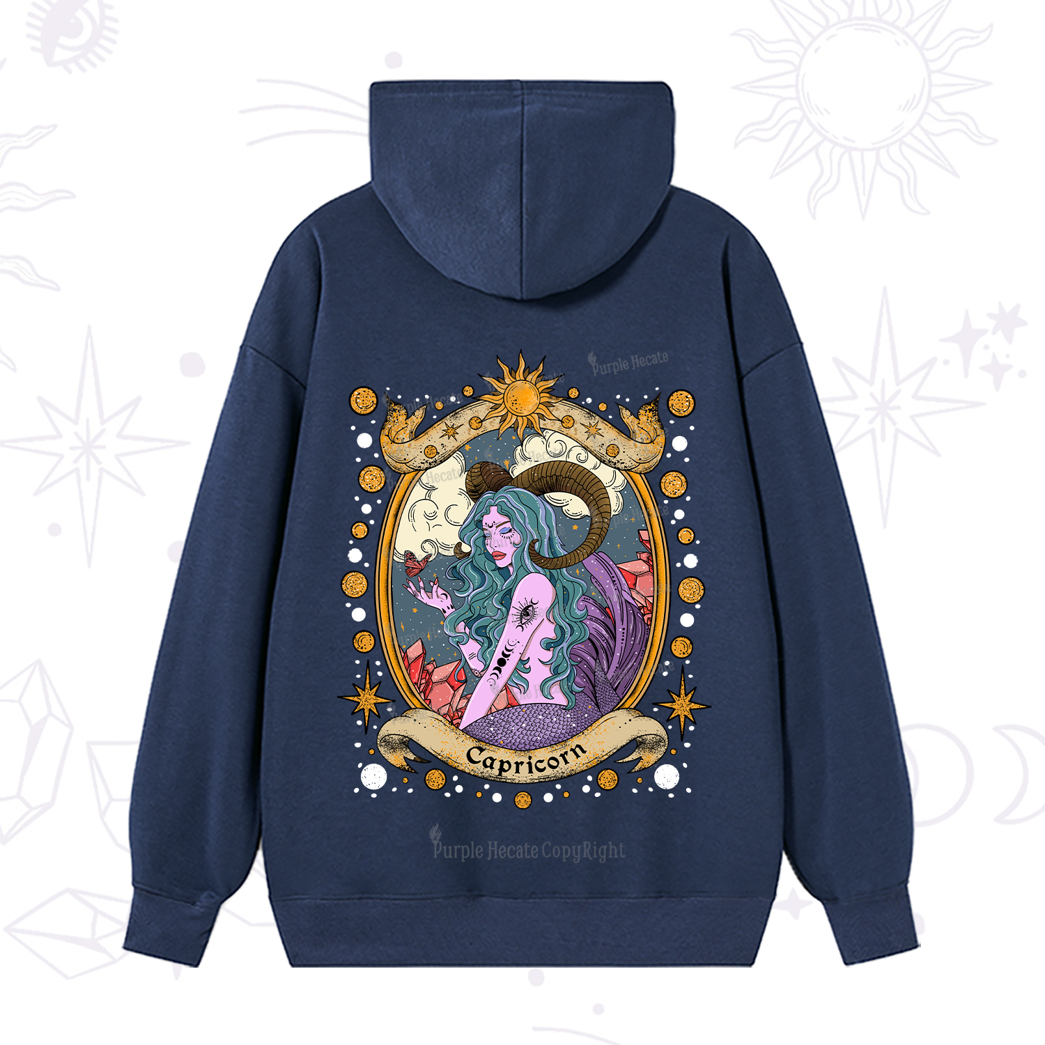 Purplehecate Capricorn Radiance Zodiac Hoodie