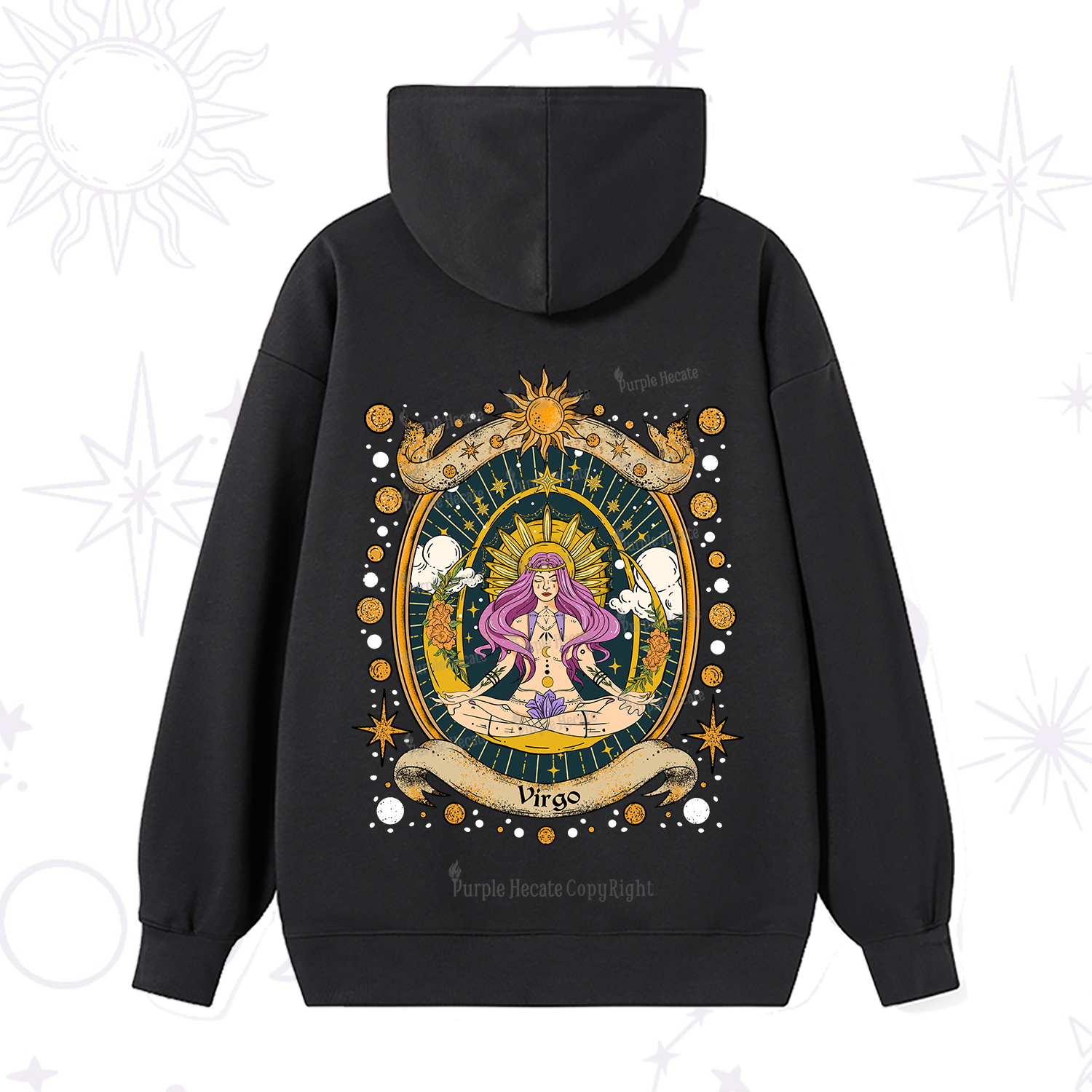 Purplehecate Virgo Radiance Zodiac Hoodie
