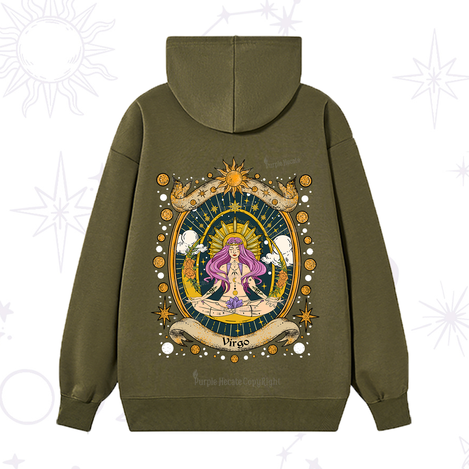 Purplehecate Virgo Radiance Zodiac Hoodie