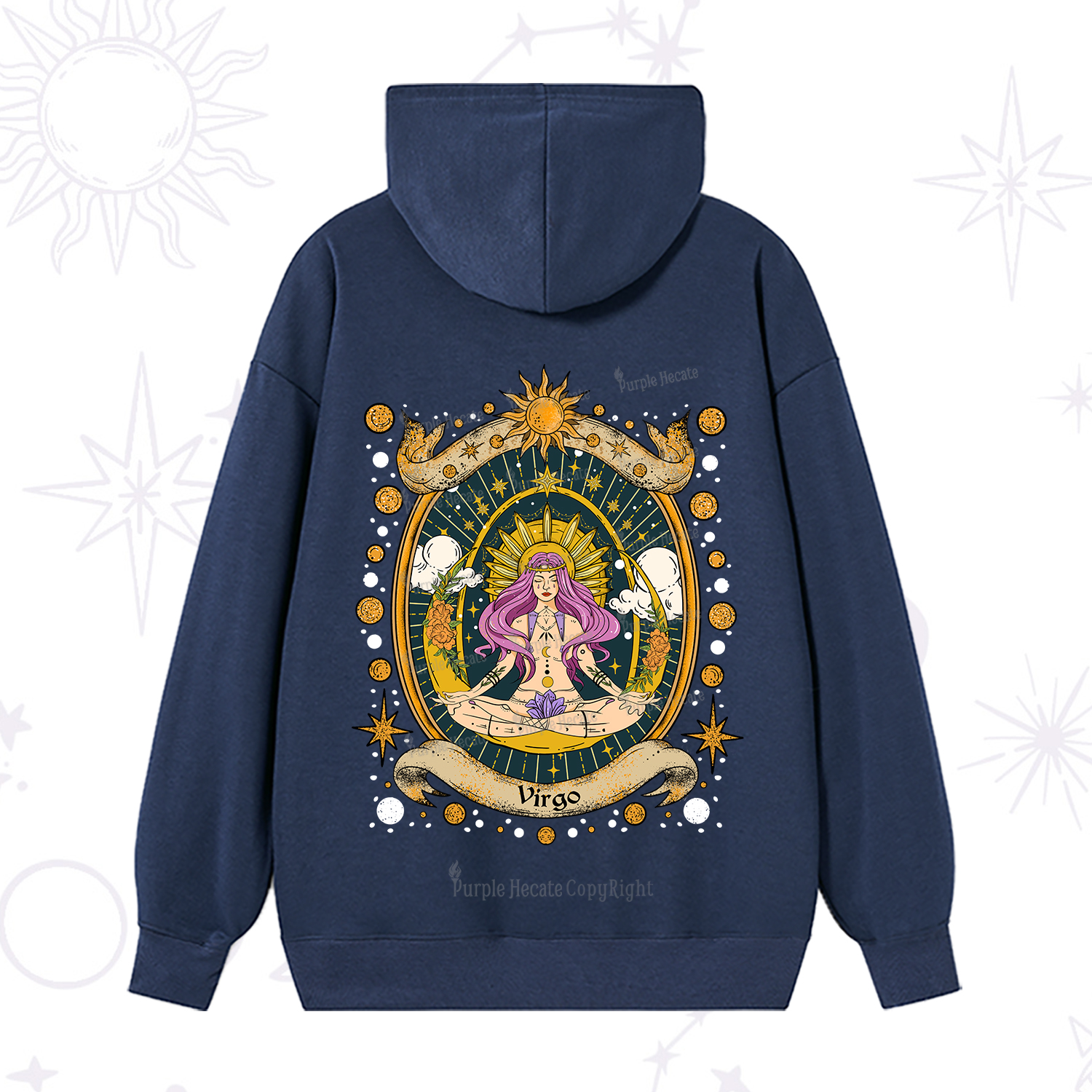 Purplehecate Virgo Radiance Zodiac Hoodie
