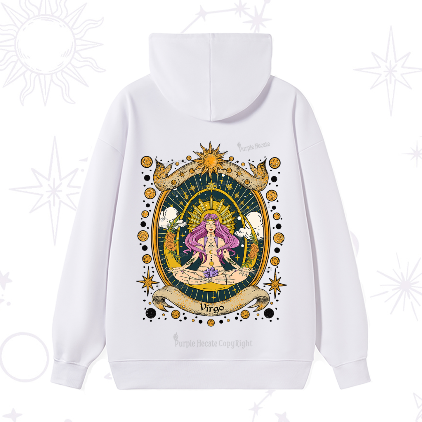 Purplehecate Virgo Radiance Zodiac Hoodie