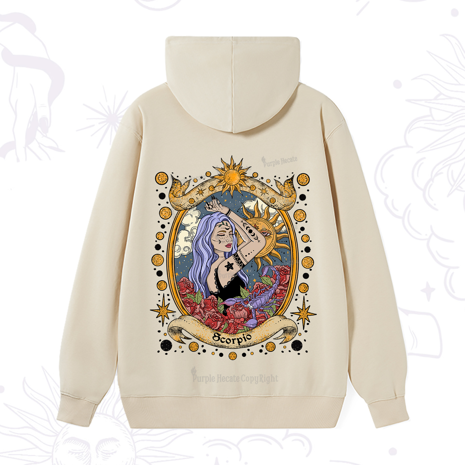 Purplehecate Scorpio Radiance Zodiac Hoodie