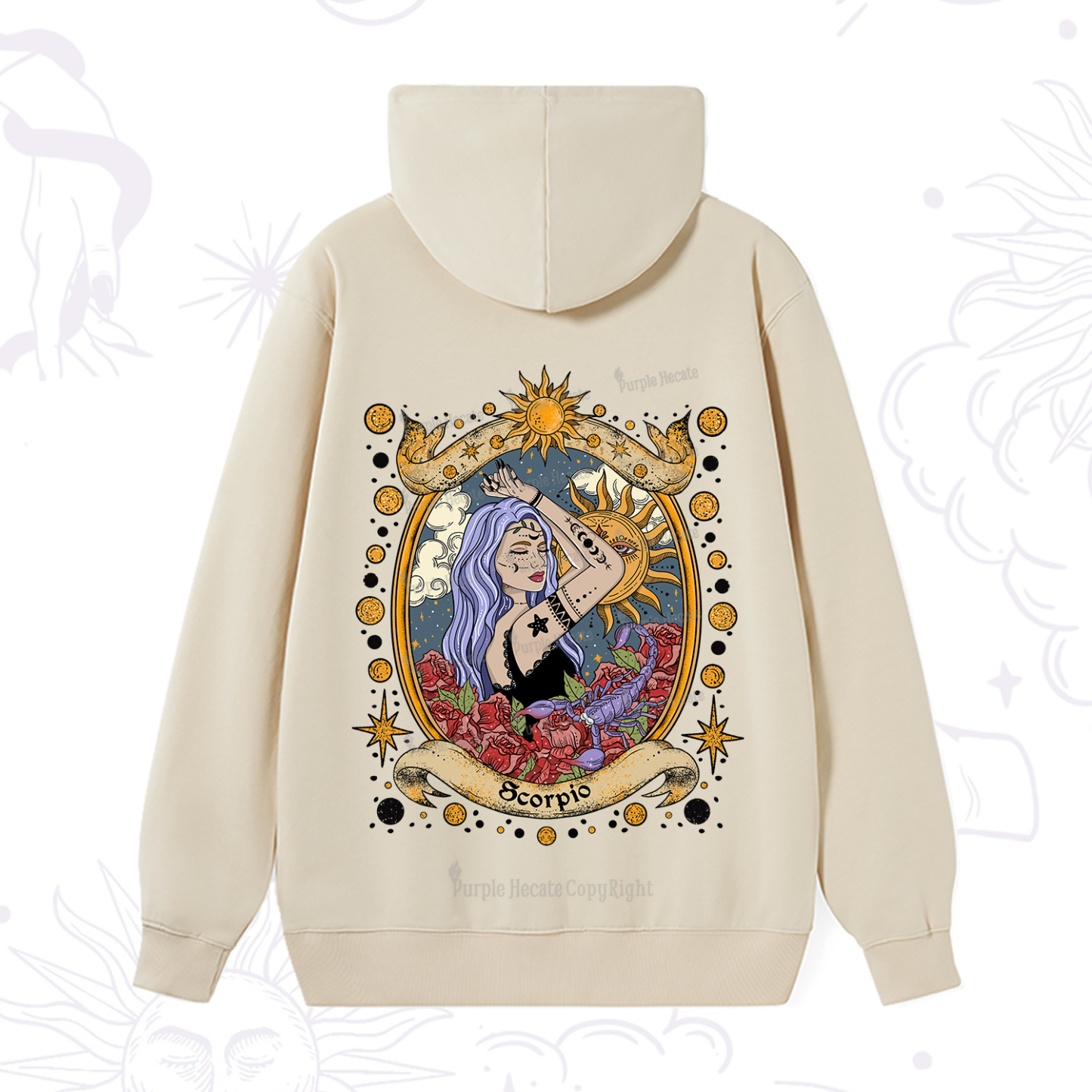 Purplehecate Scorpio Radiance Zodiac Hoodie