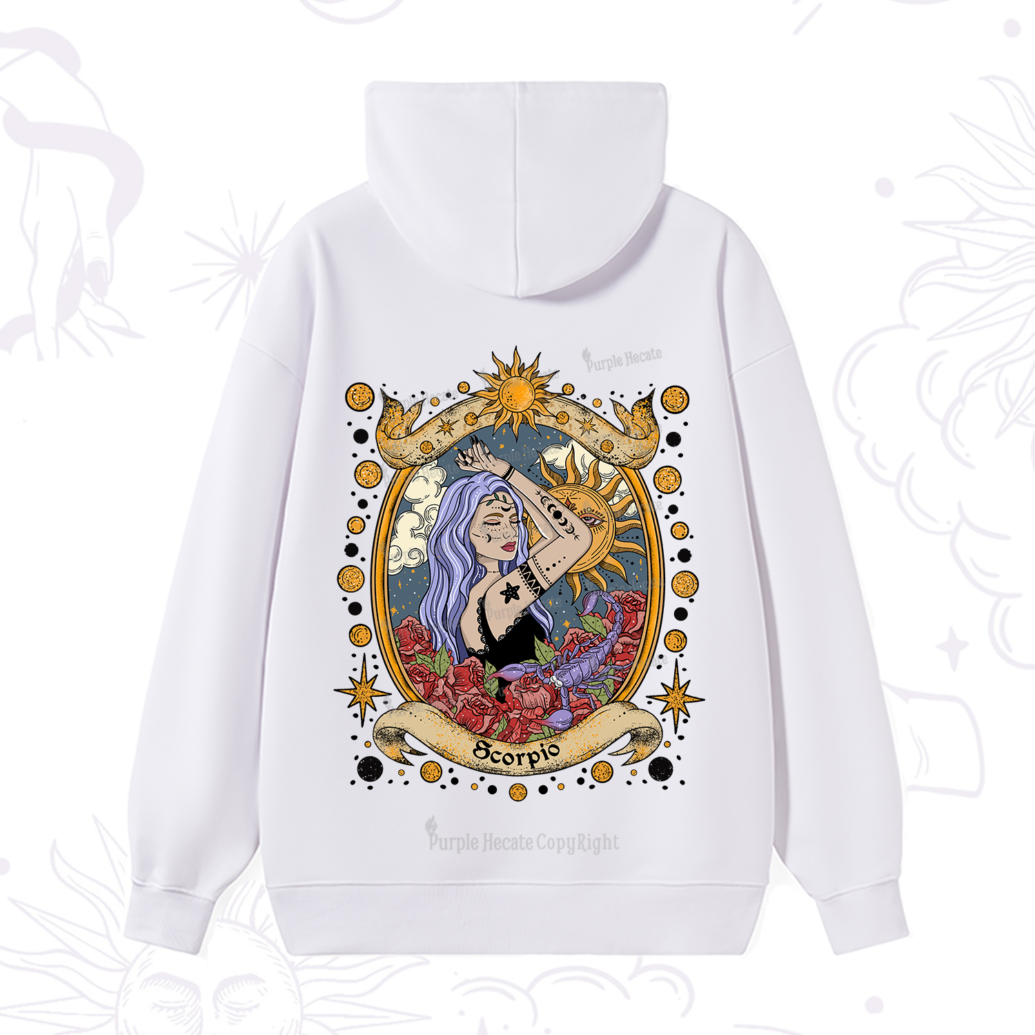 Purplehecate Scorpio Radiance Zodiac Hoodie