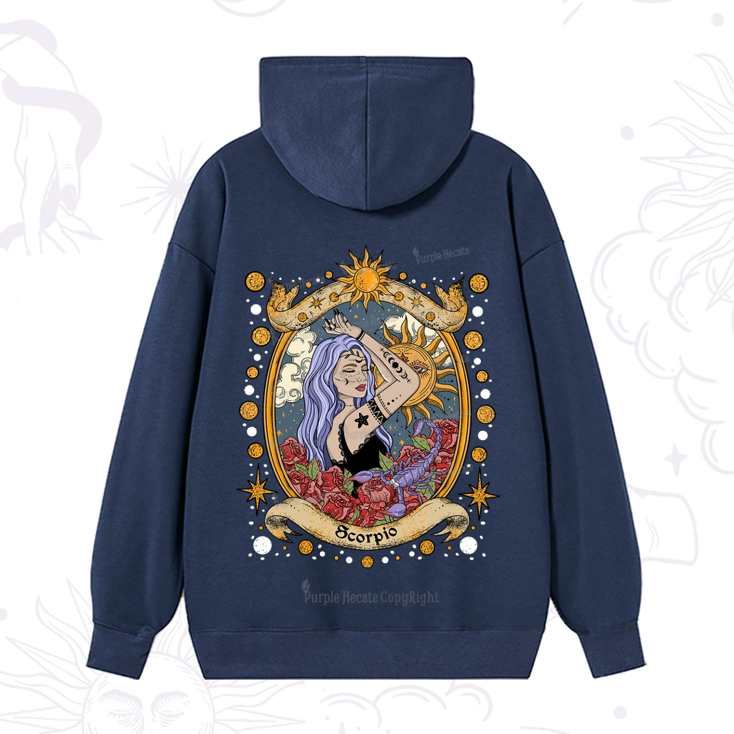 Purplehecate Scorpio Radiance Zodiac Hoodie