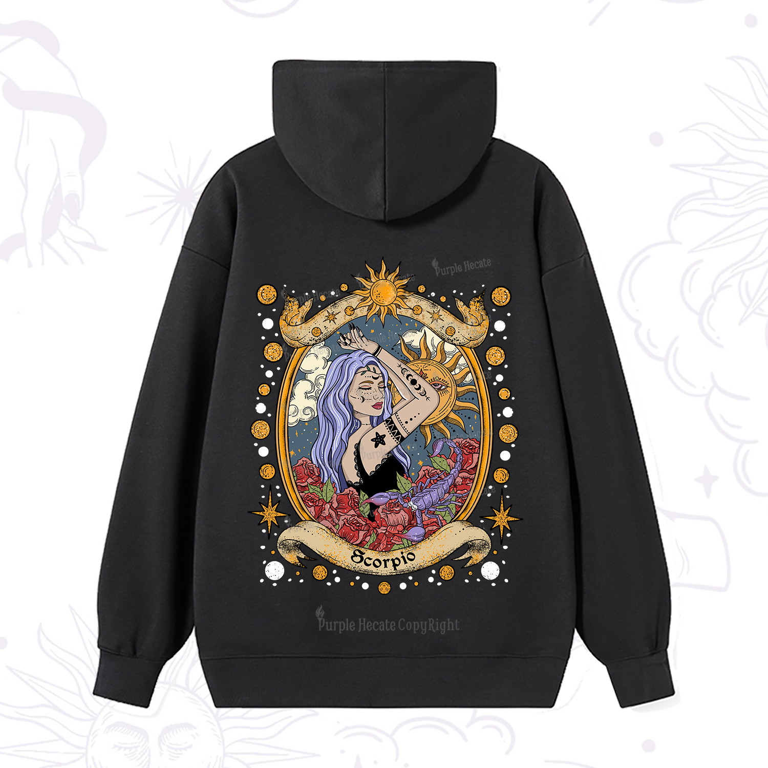 Purplehecate Scorpio Radiance Zodiac Hoodie