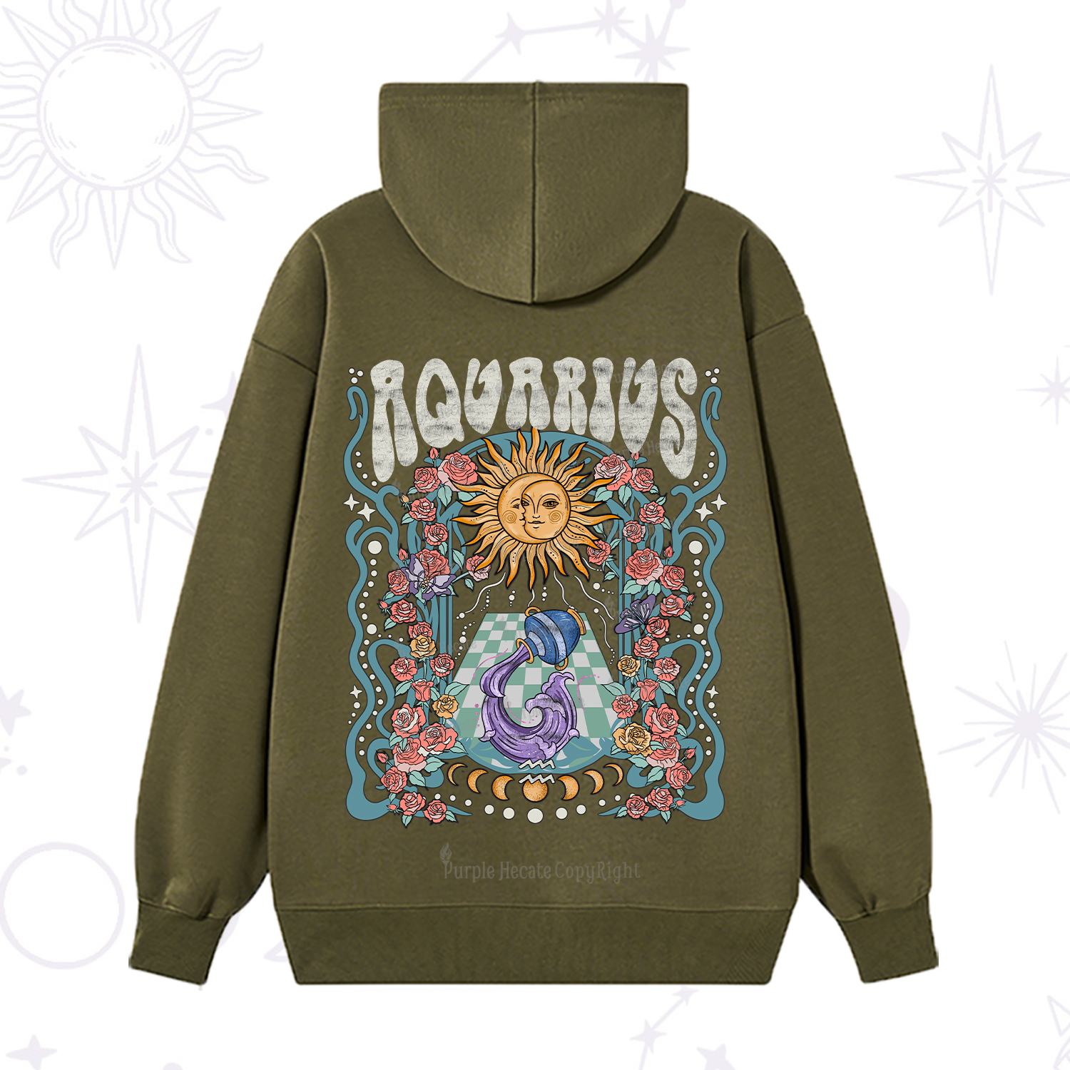 Purplehecate Aquarius Spirit Zodiac Hoodie