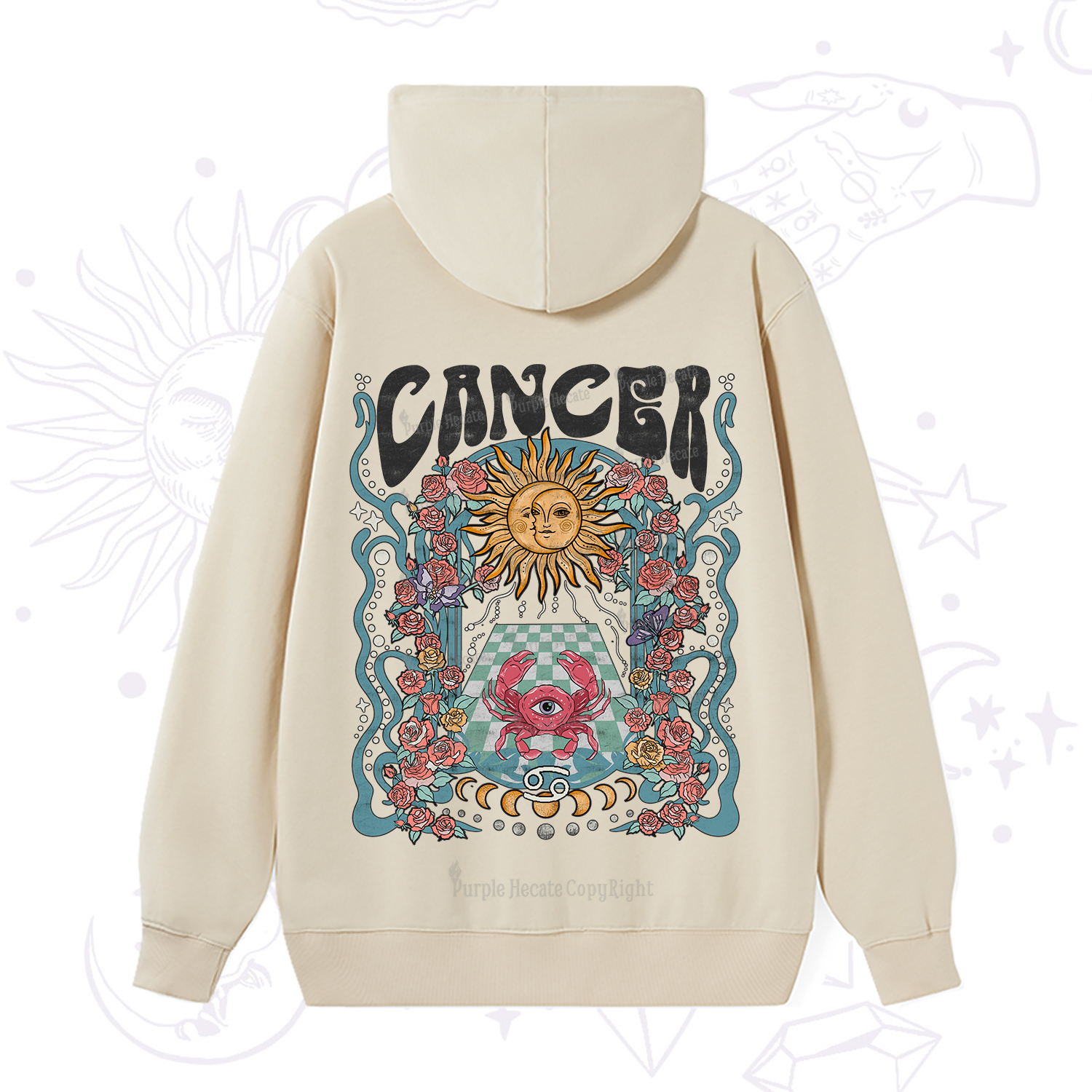 Purplehecate Cancer Spirit Zodiac Hoodie