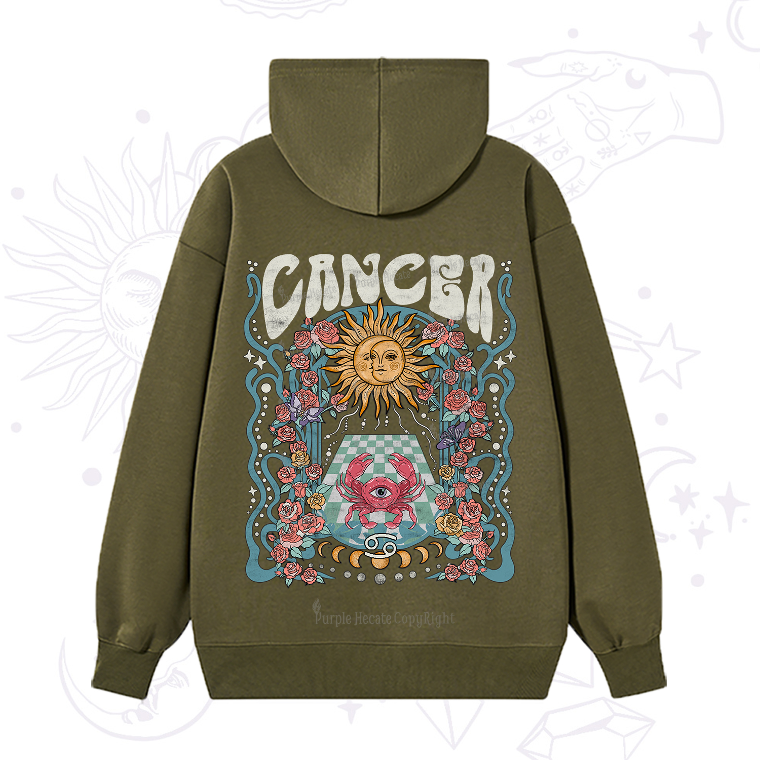 Purplehecate Cancer Spirit Zodiac Hoodie