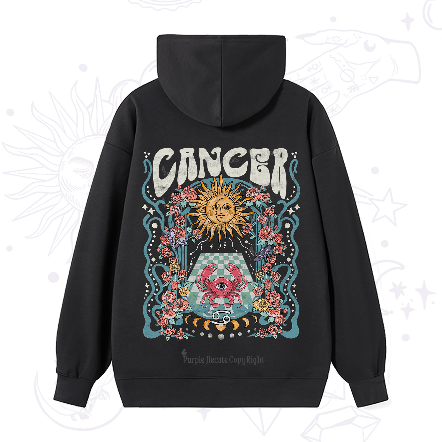 Purplehecate Cancer Spirit Zodiac Hoodie