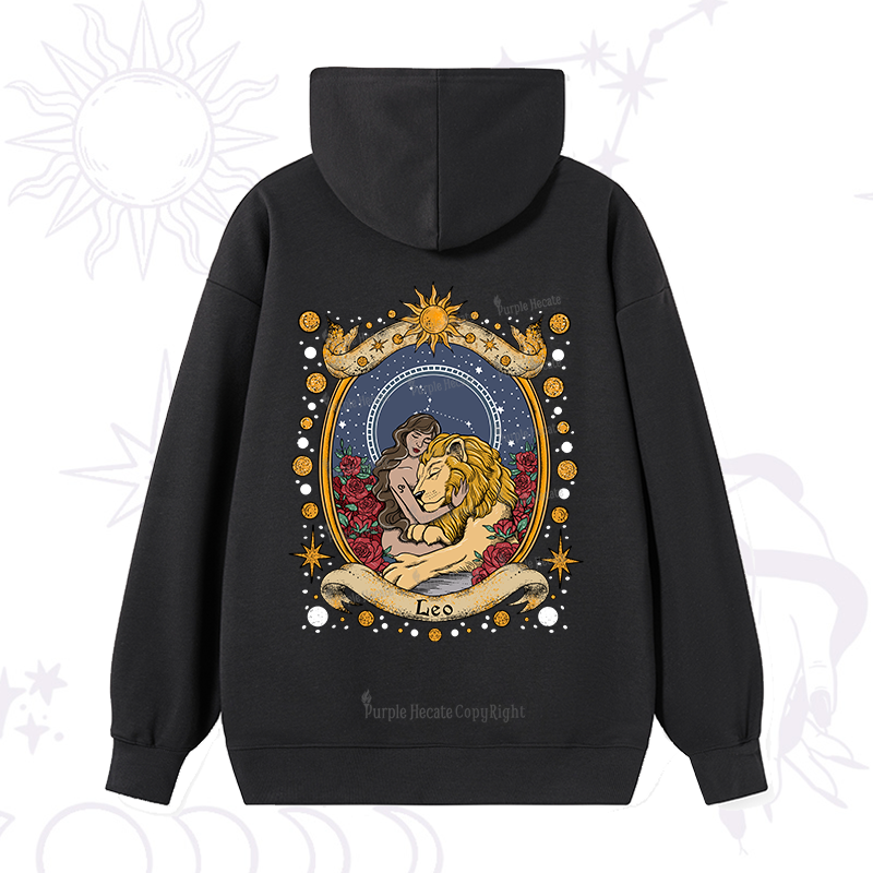 Purplehecate Celestial Leo Zodiac Hoodie