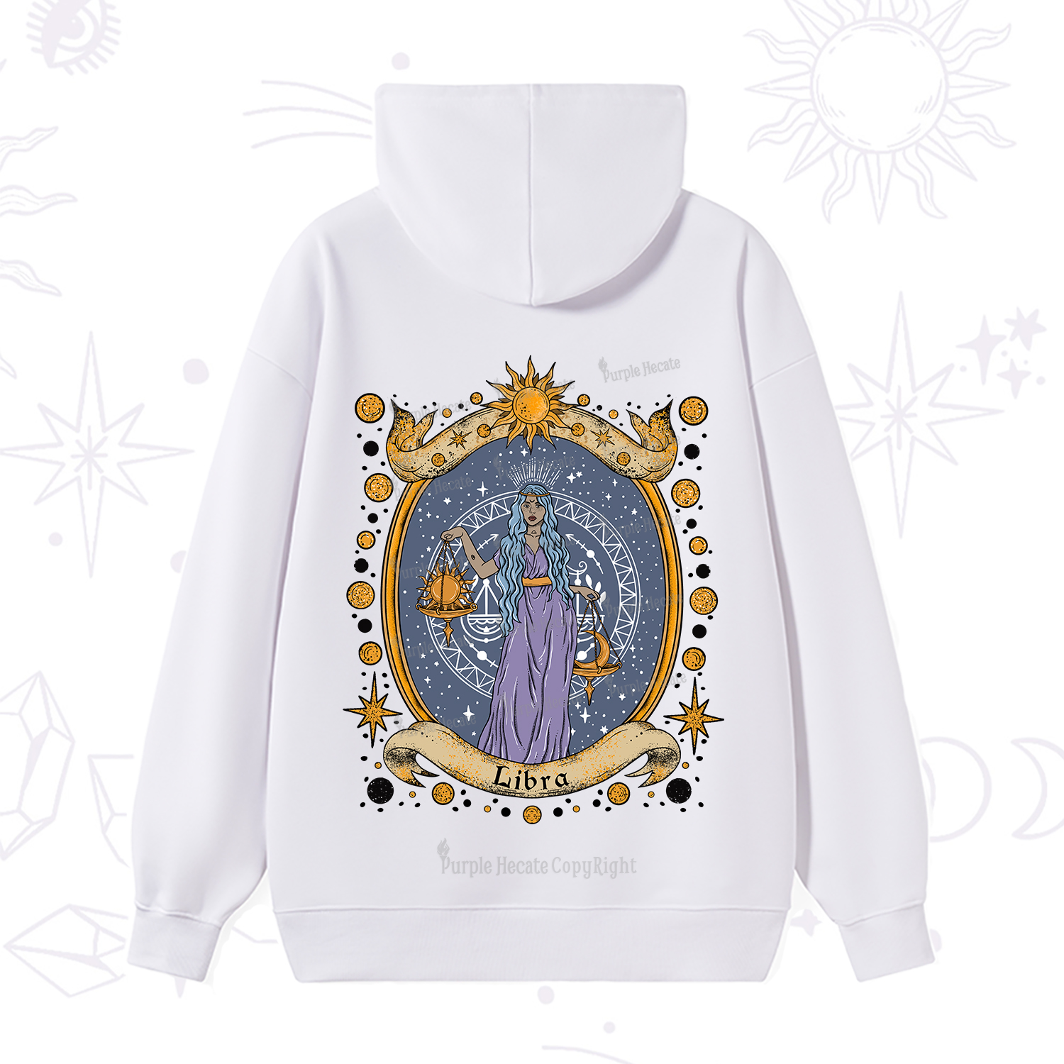 Purplehecate Celestial Libra Zodiac Hoodie