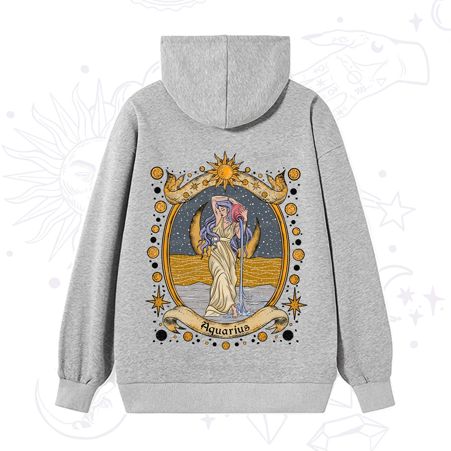 Purplehecate Celestial Aquarius Zodiac Hoodie
