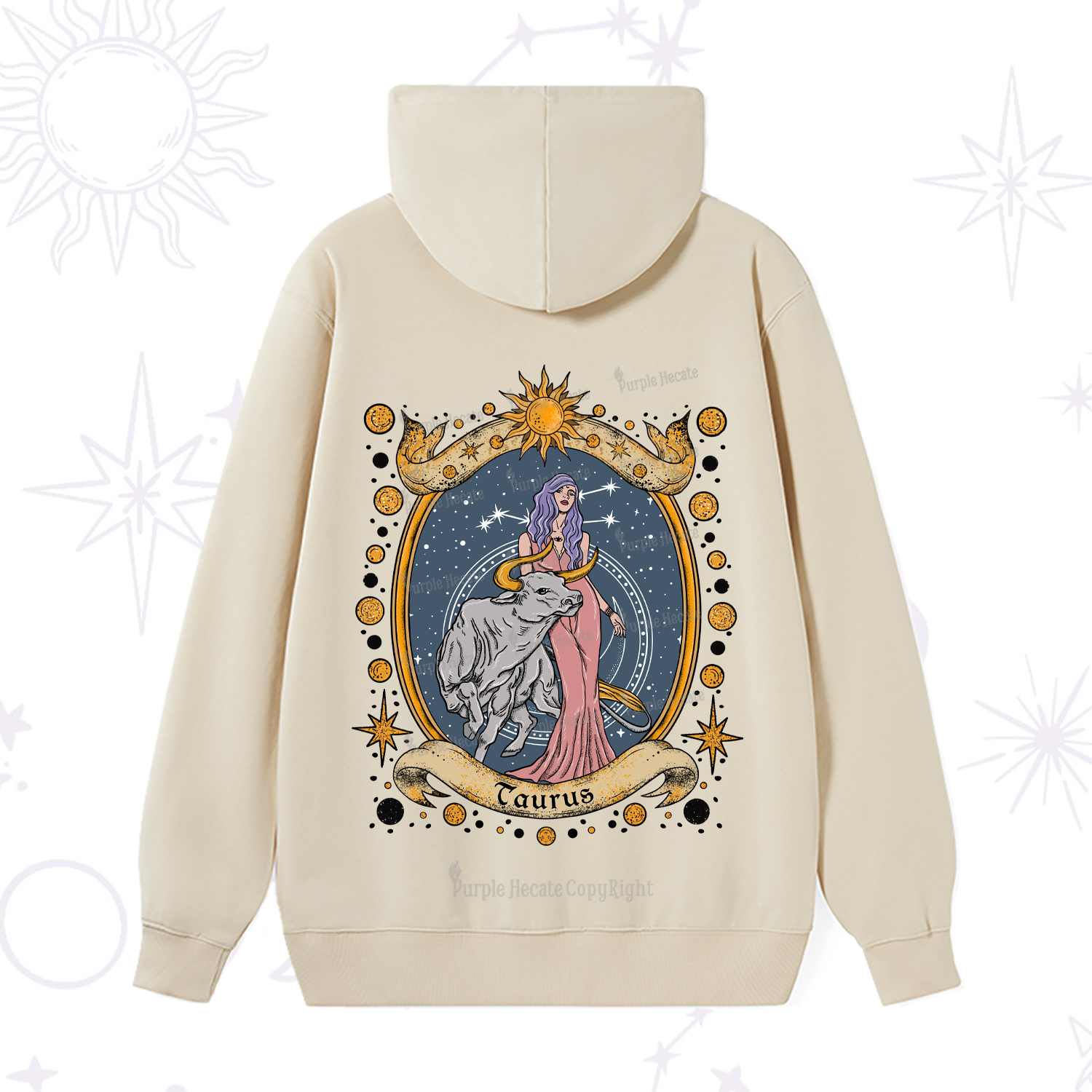 Purplehecate Celestial Taurus Zodiac Hoodie