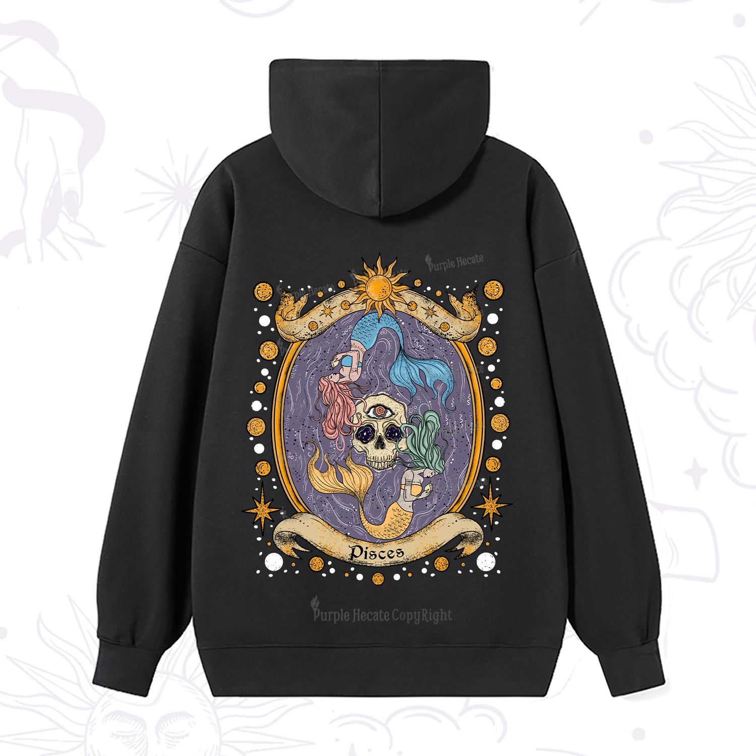 Purplehecate Celestial Pisces Zodiac Hoodie