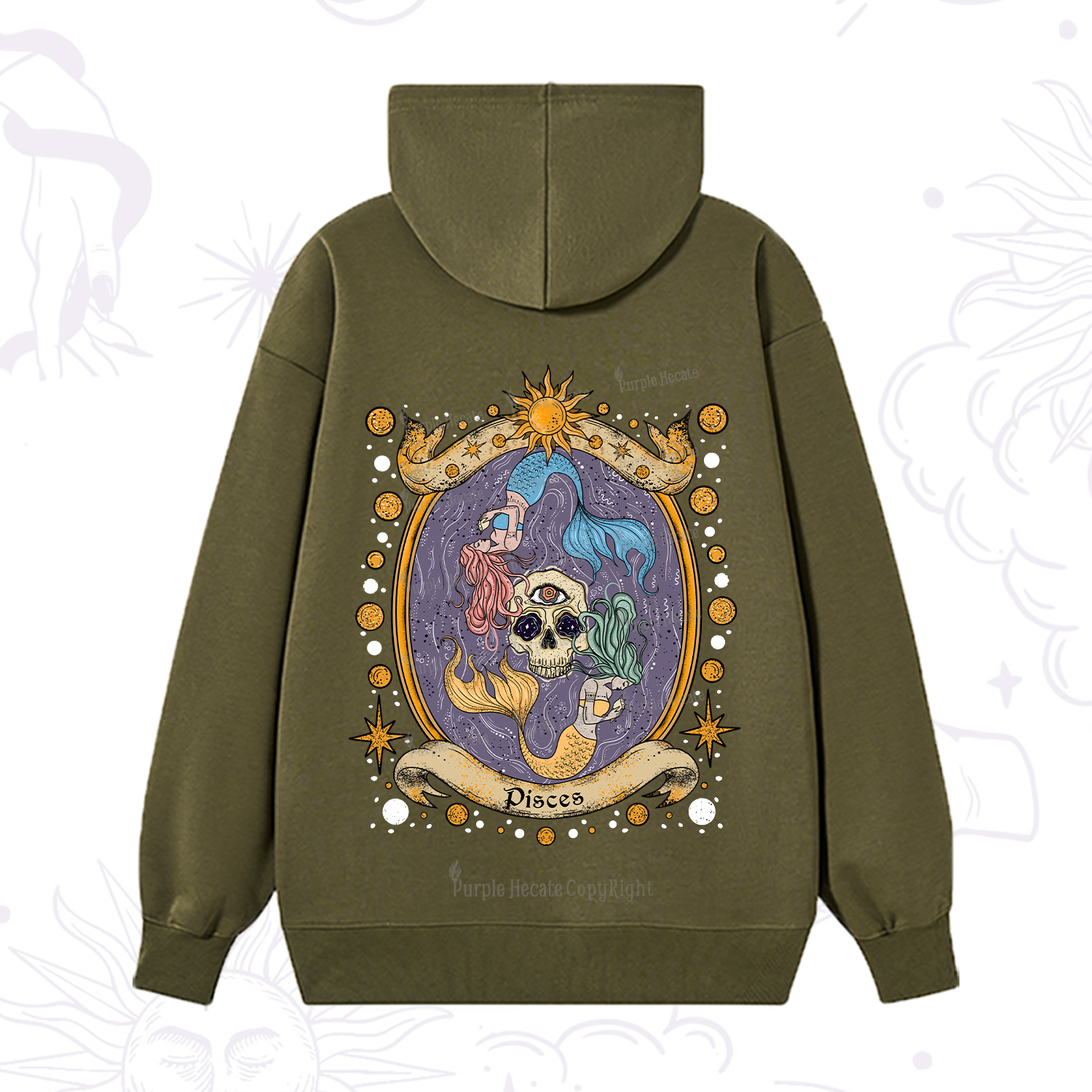 Purplehecate Celestial Pisces Zodiac Hoodie