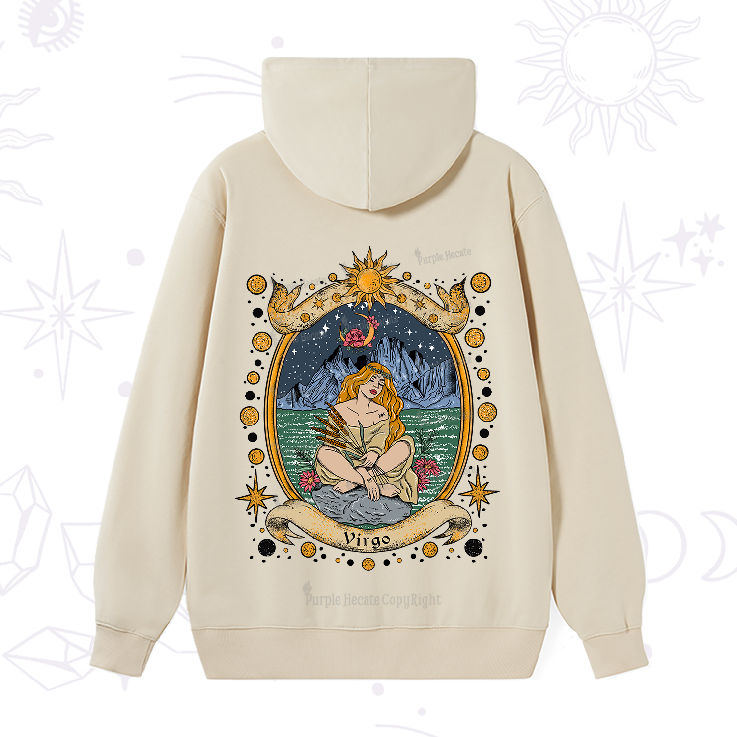 Purplehecate Celestial Virgo Zodiac Hoodie