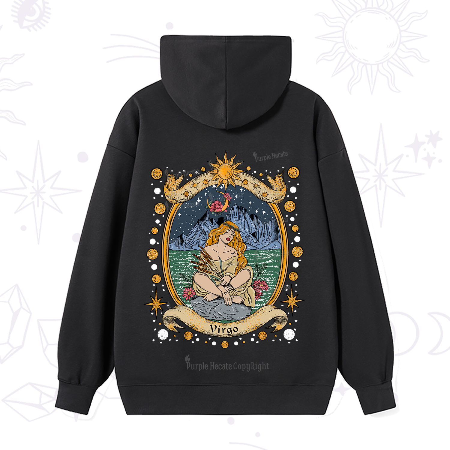 Purplehecate Celestial Virgo Zodiac Hoodie