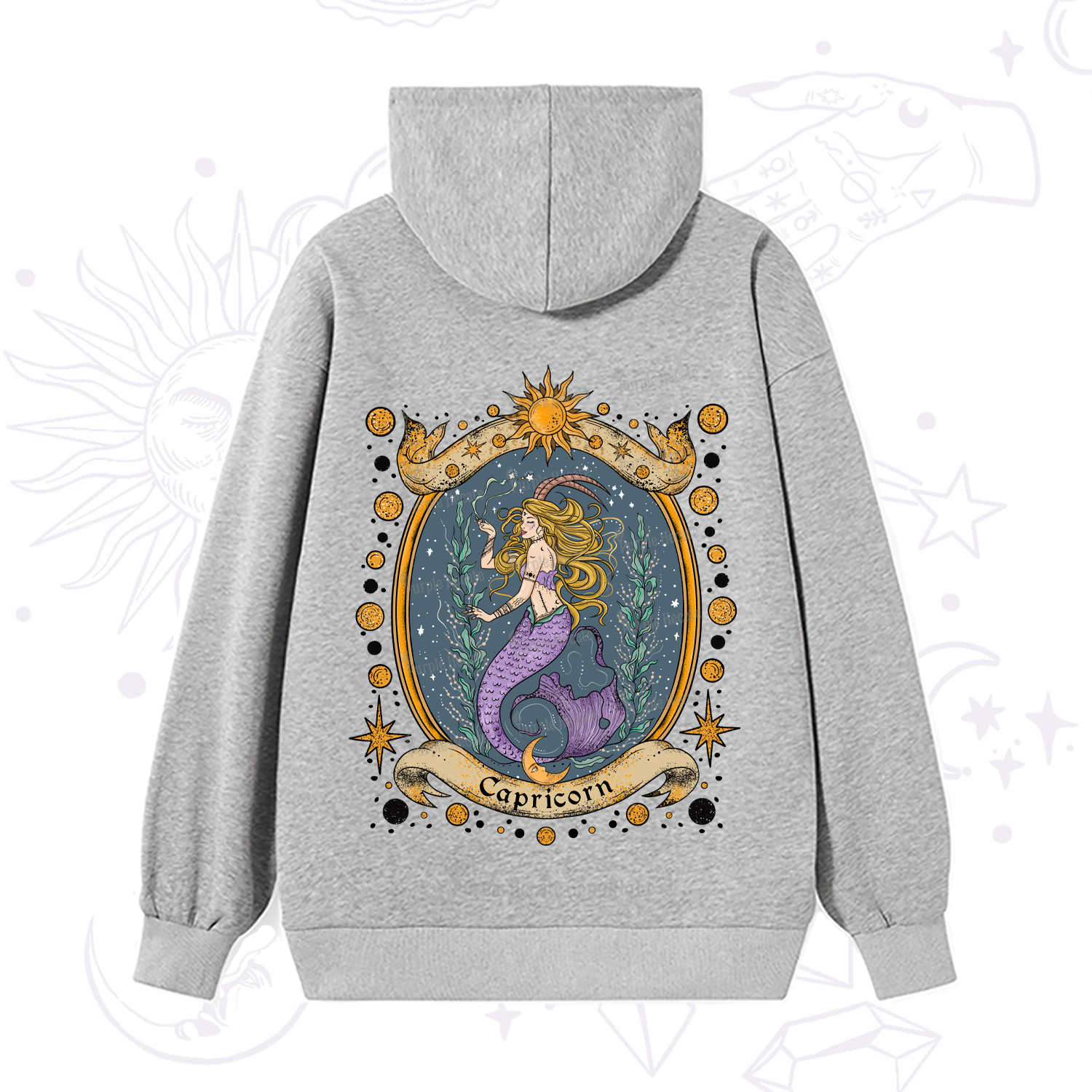 Purplehecate Celestial Capricorn Zodiac Hoodie