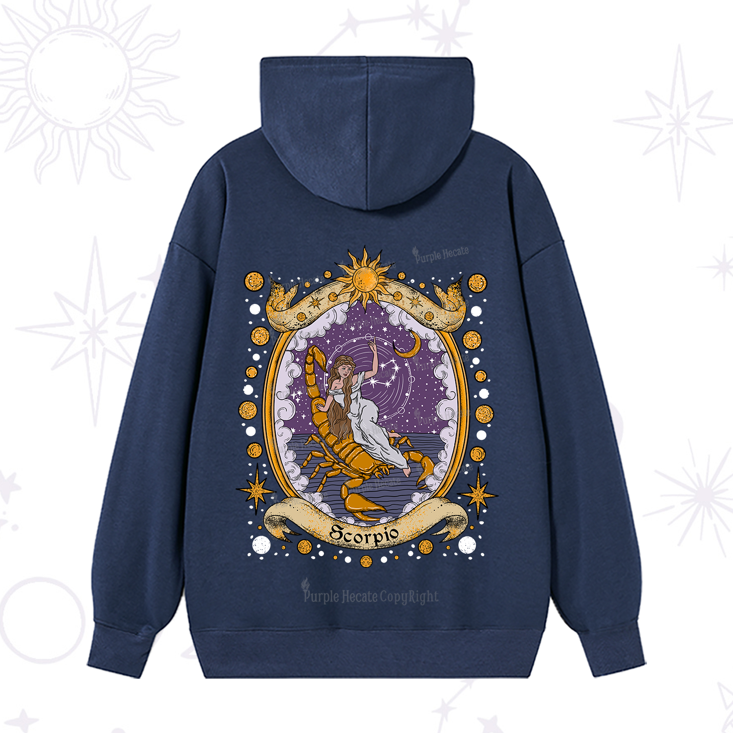 Purplehecate Celestial Scorpio Zodiac Hoodie
