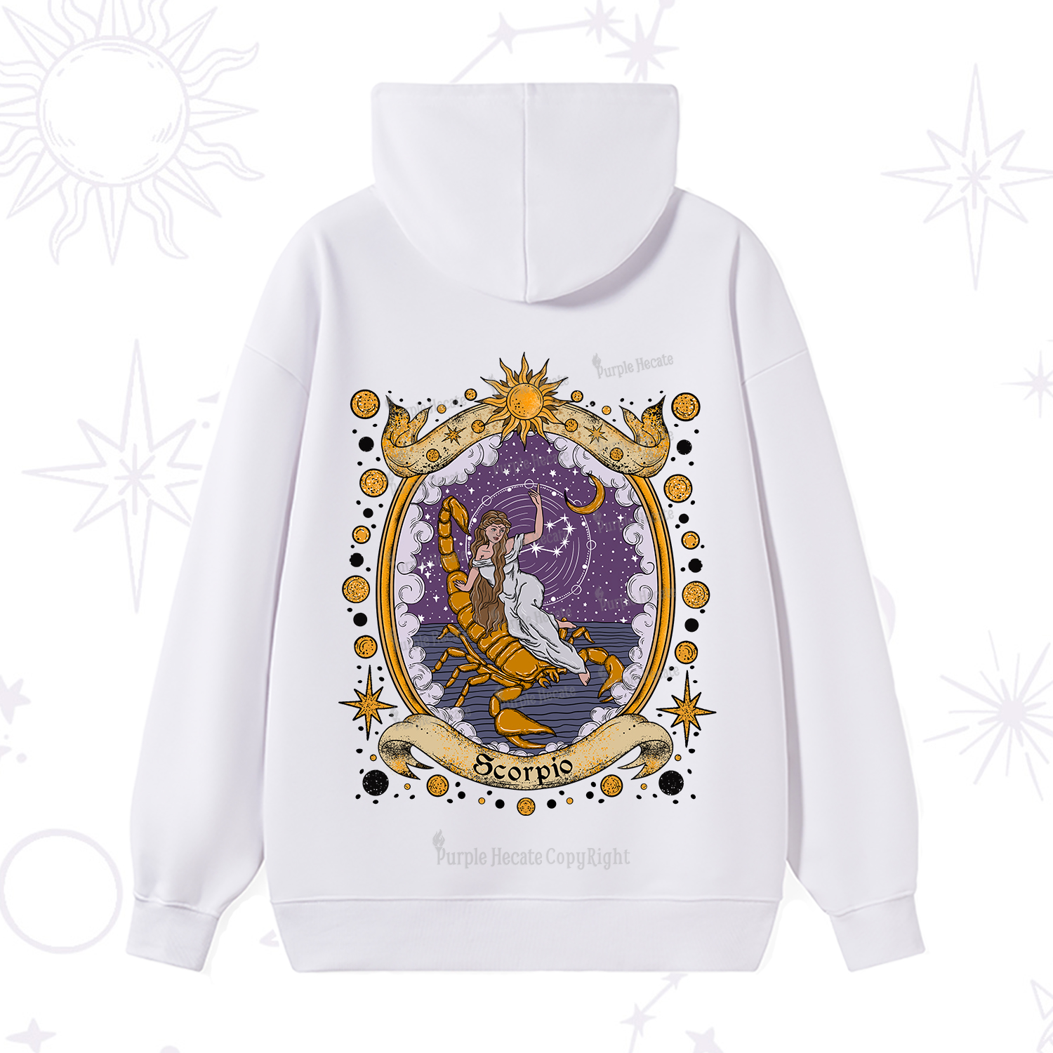 Purplehecate Celestial Scorpio Zodiac Hoodie