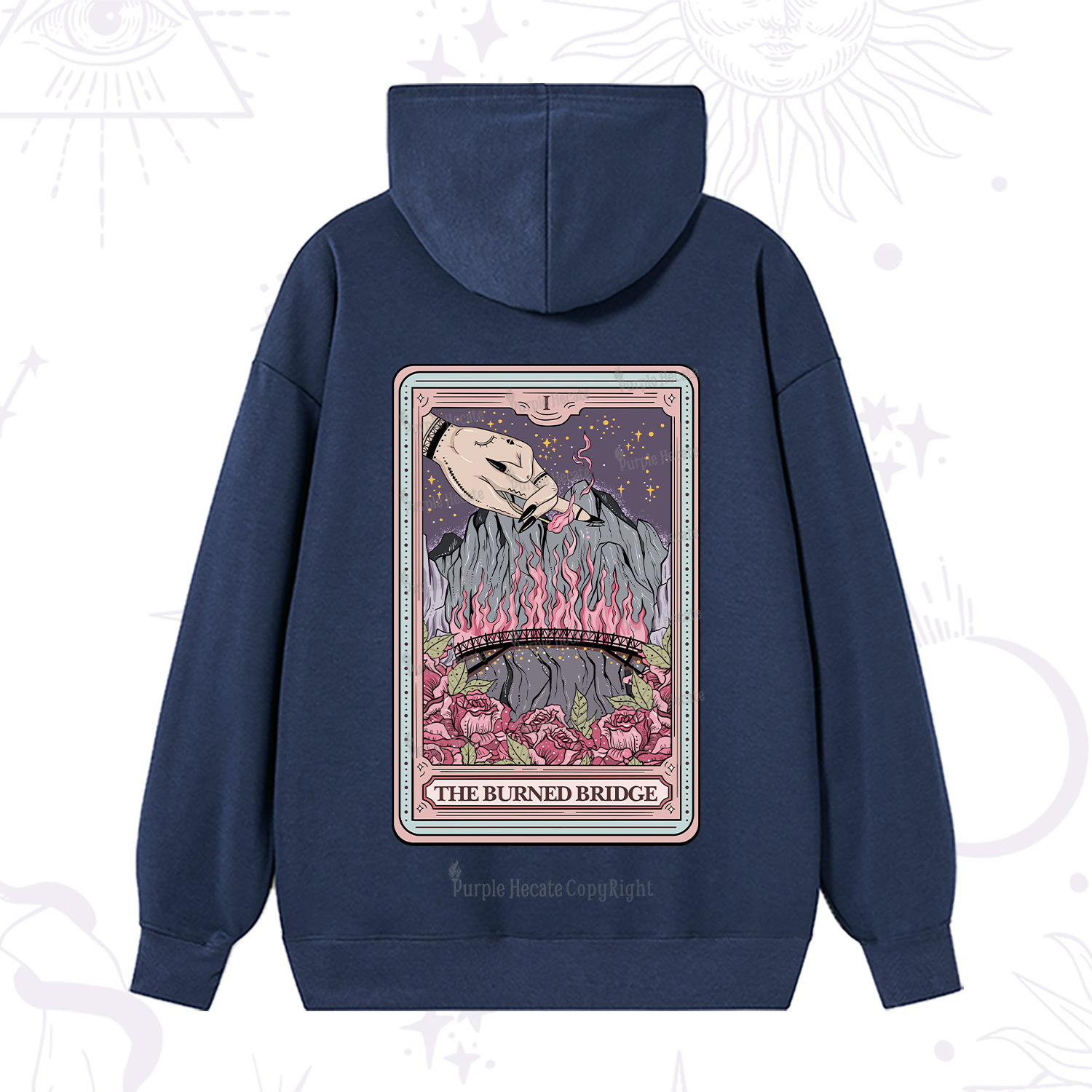 Purplehecate The Burned Bridge Tarot Hoodie