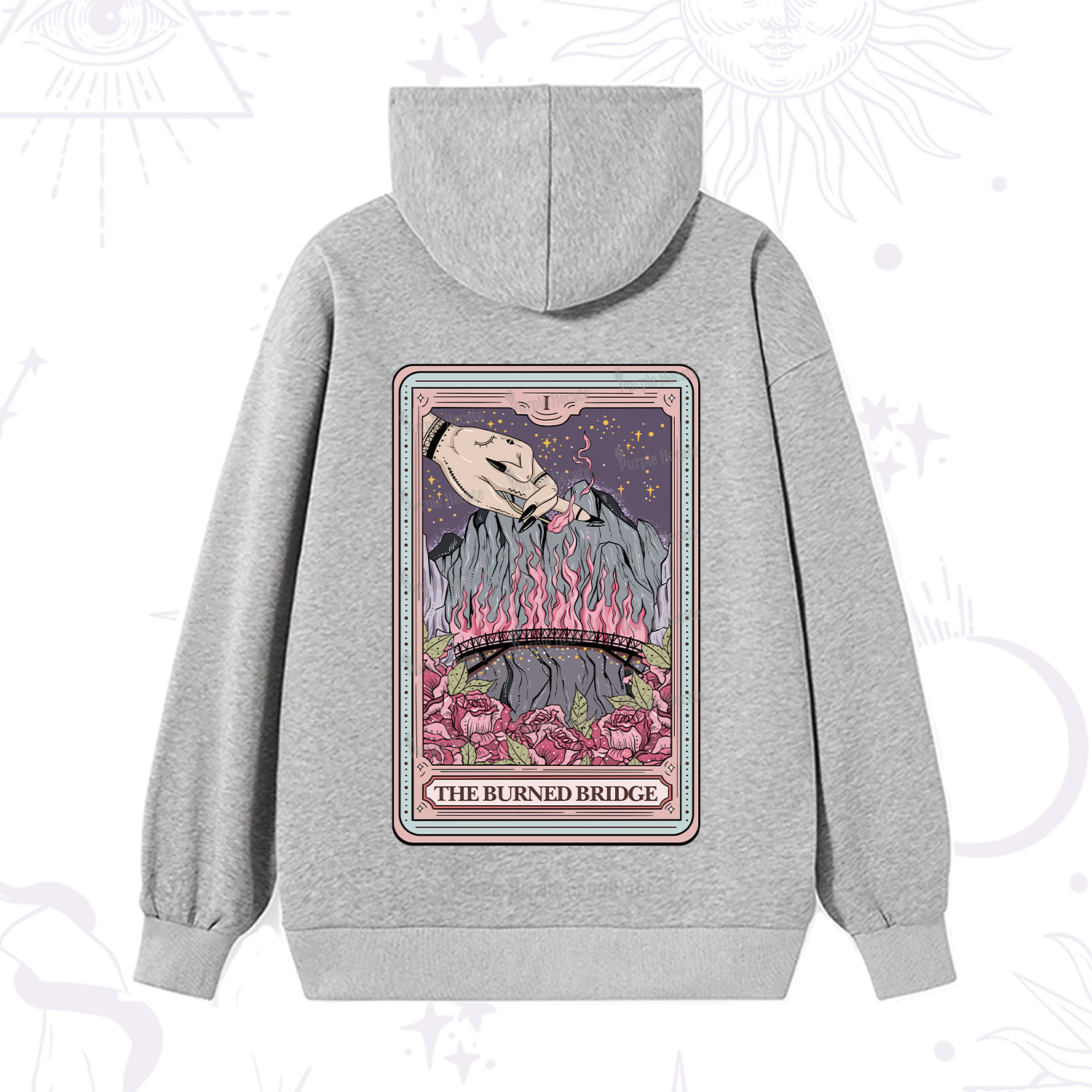 Purplehecate The Burned Bridge Tarot Hoodie