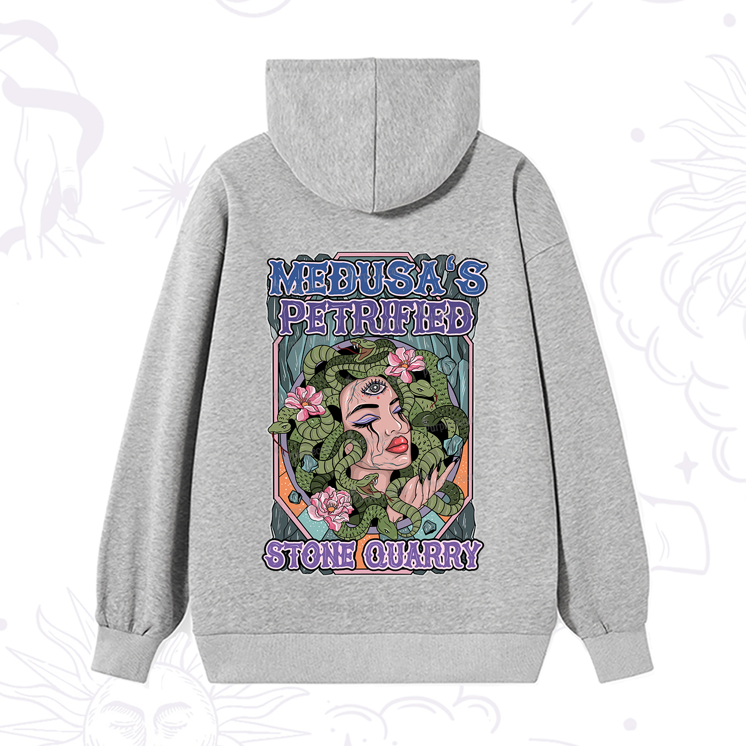 Purplehecate The Gorgon with Snake Hair Medusa Hoodie