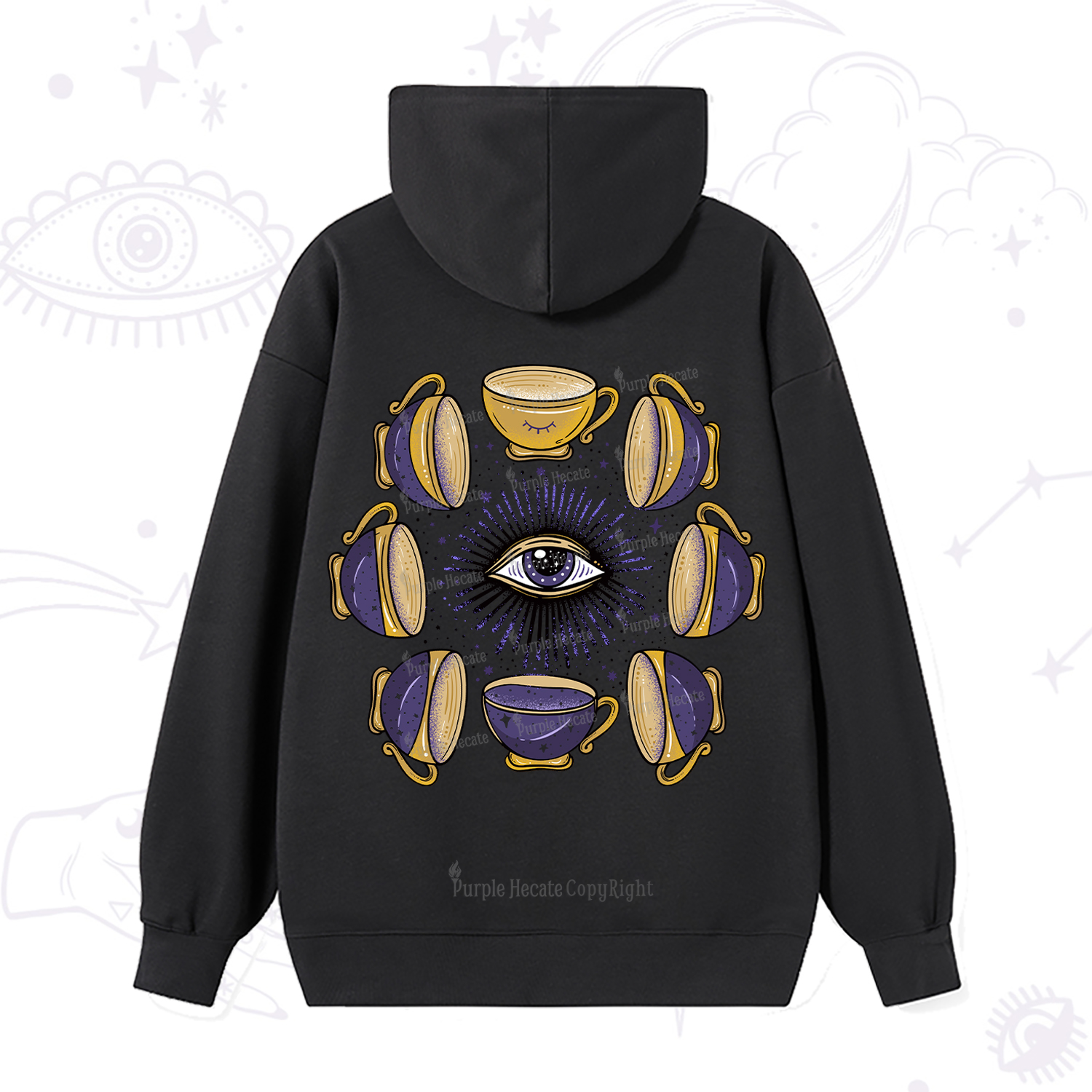 Purplehecate Moon Phase Coffee Lover Hoodie