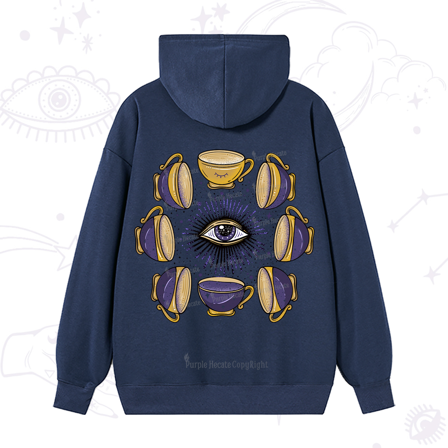 Purplehecate Moon Phase Coffee Lover Hoodie