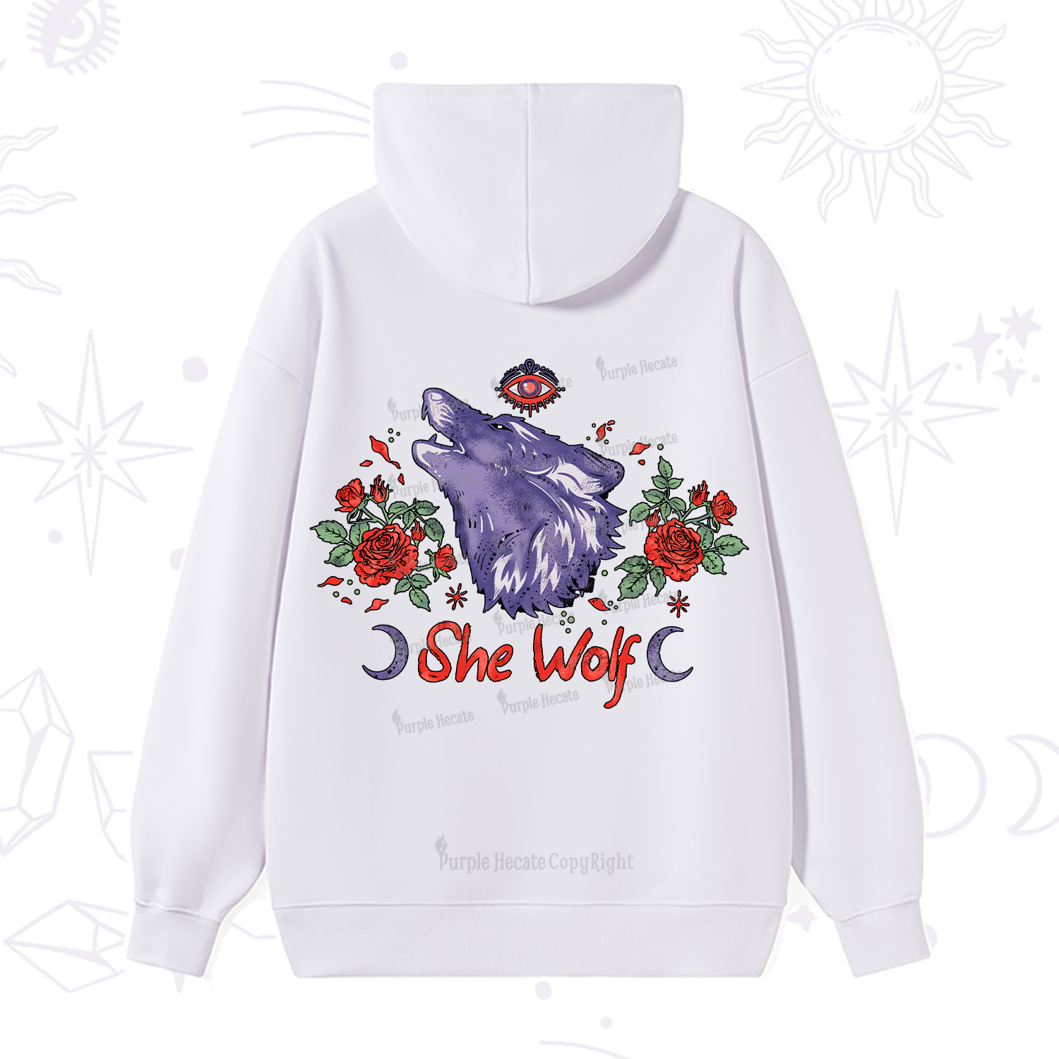 Purplehecate Moon Wolf Hoodie