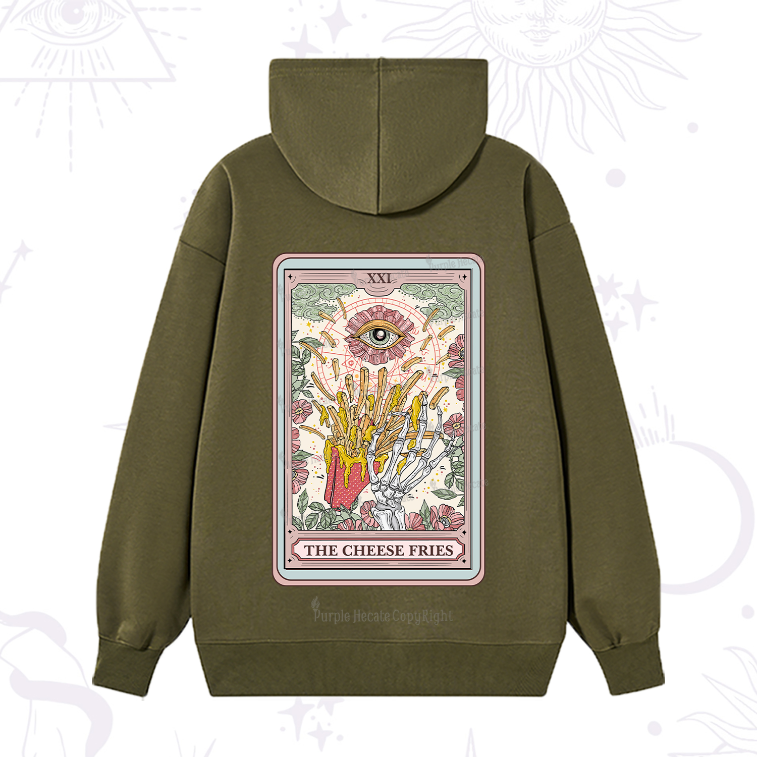 Purplehecate The Cheese Fries Tarot Hoodie