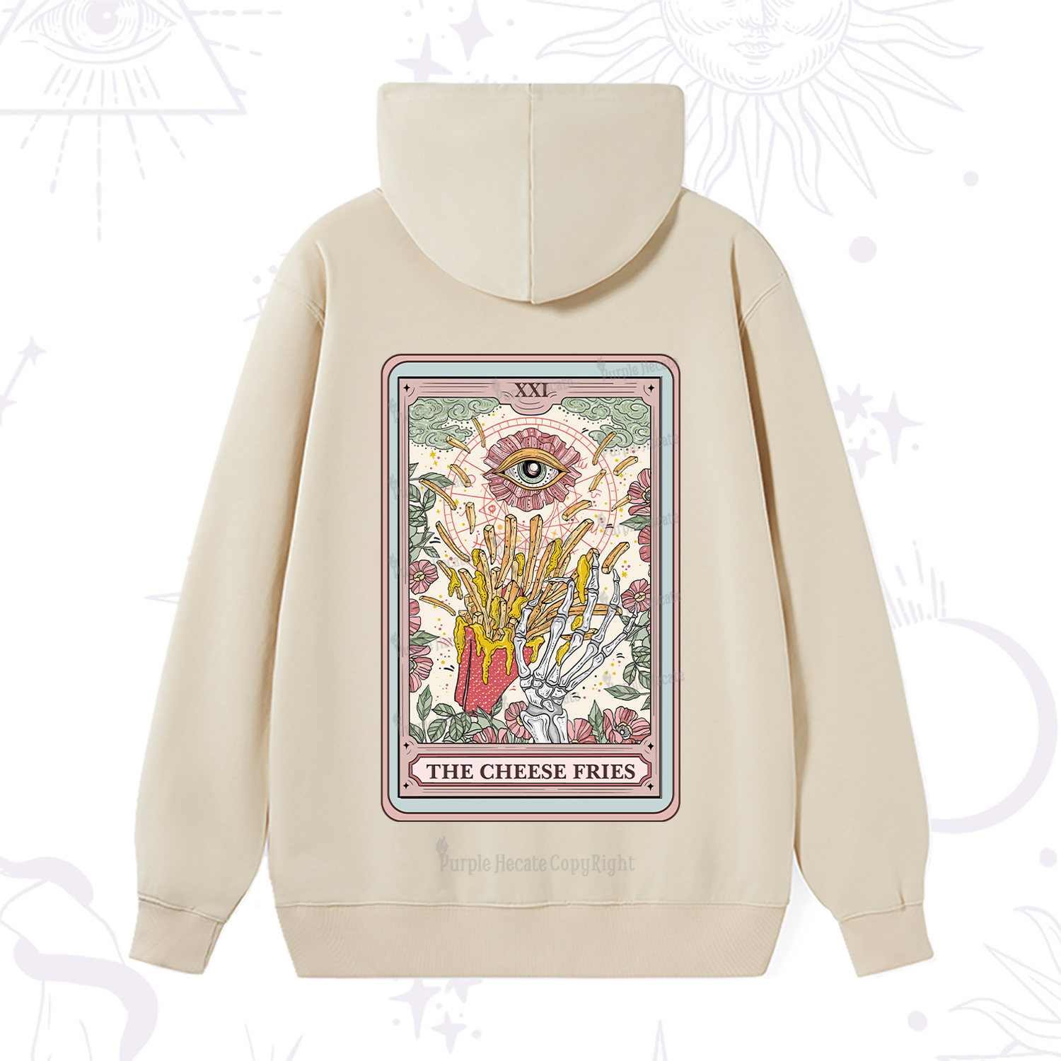 Purplehecate The Cheese Fries Tarot Hoodie
