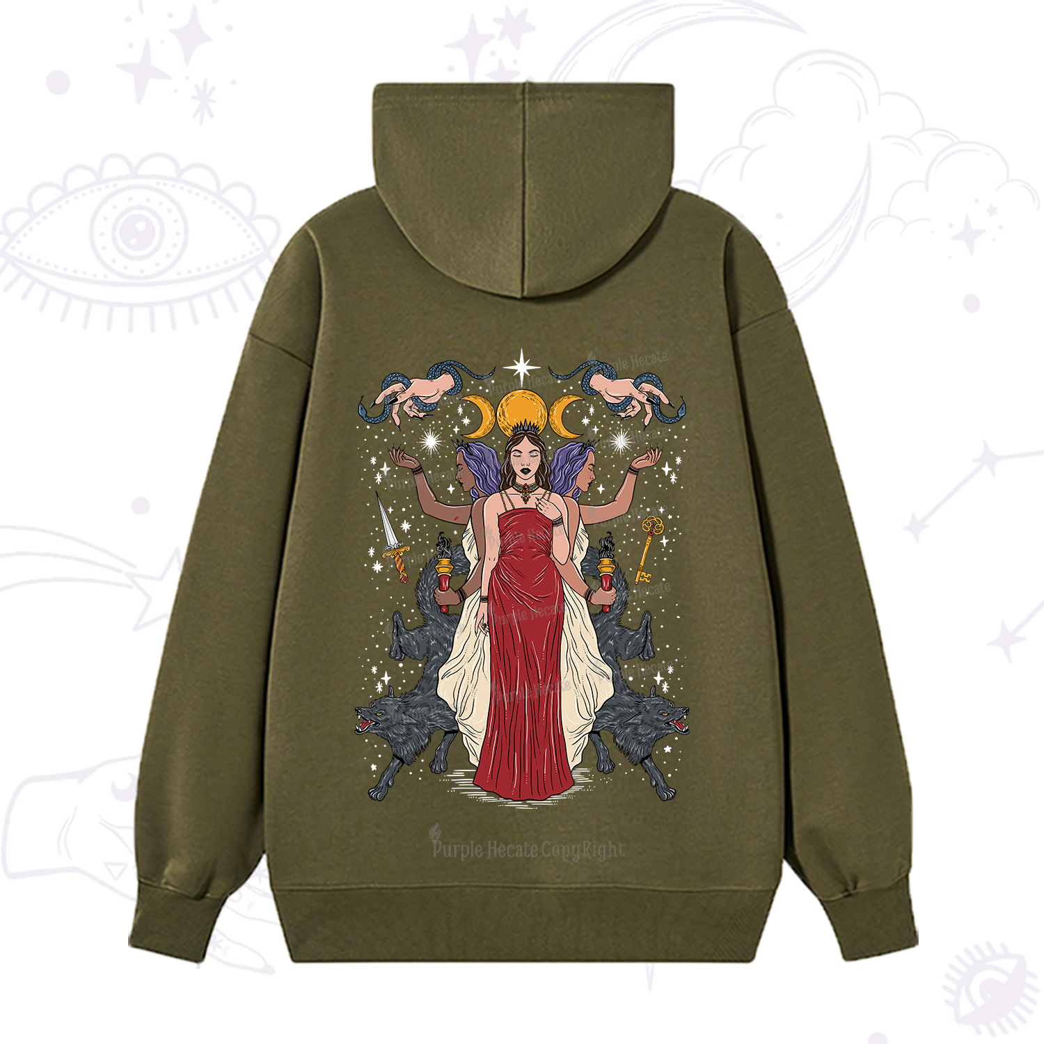 Purplehecate The Triple Goddess Hecate Hoodie